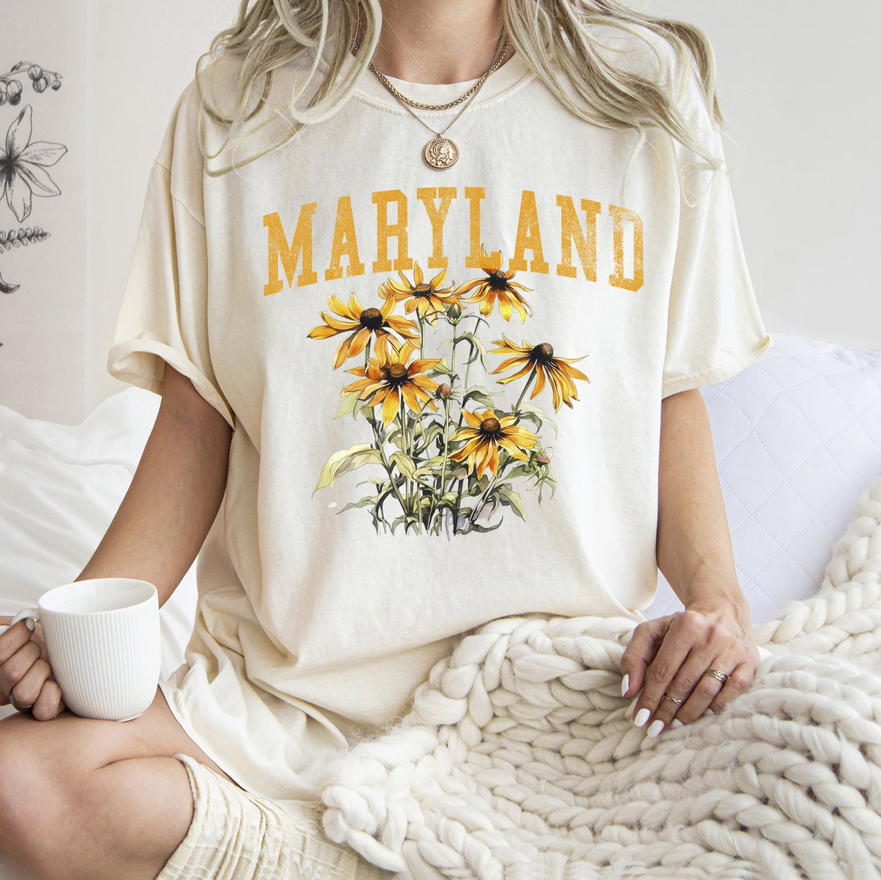 Maryland State Flower Comfort Colors Tee