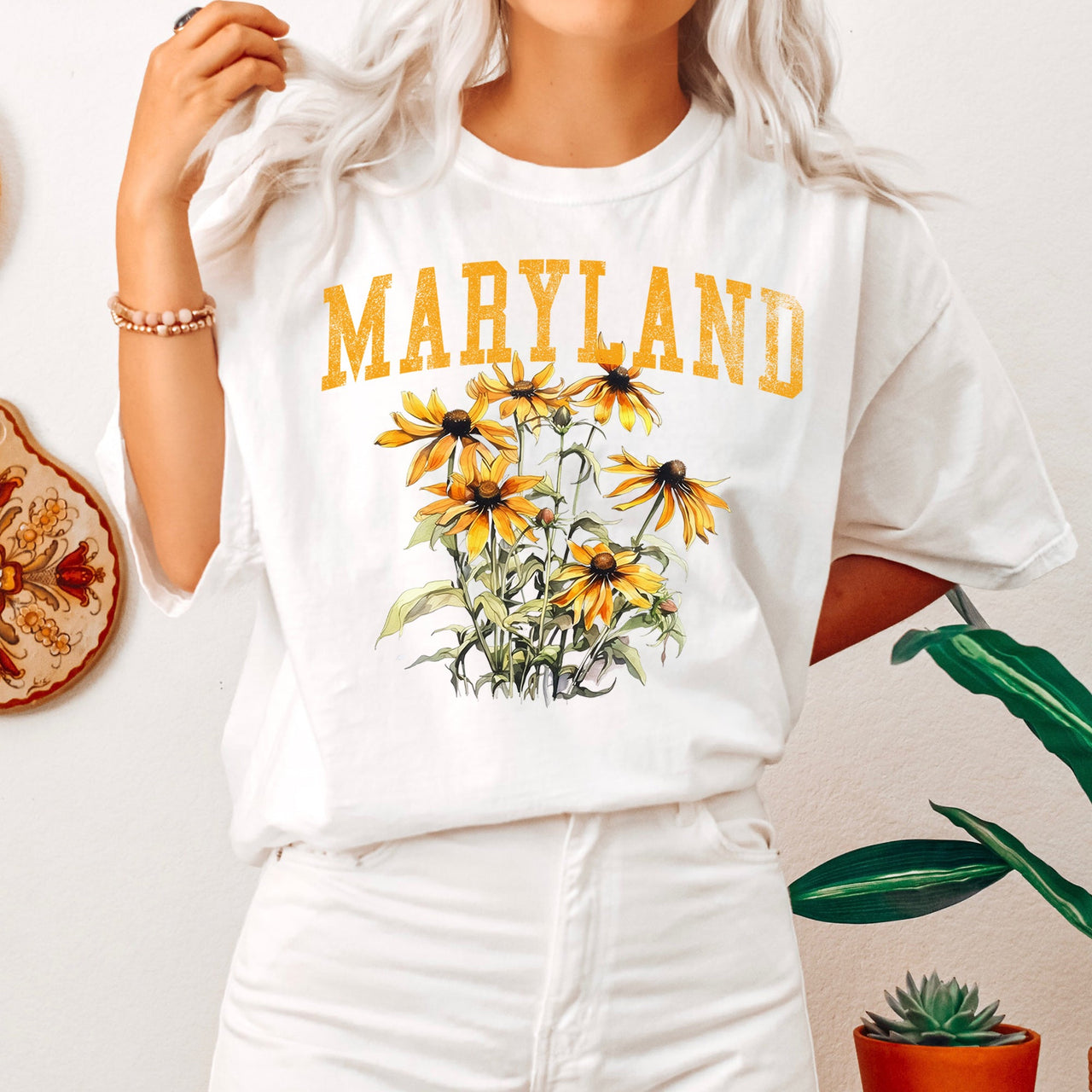 Maryland State Flower Comfort Colors Tee