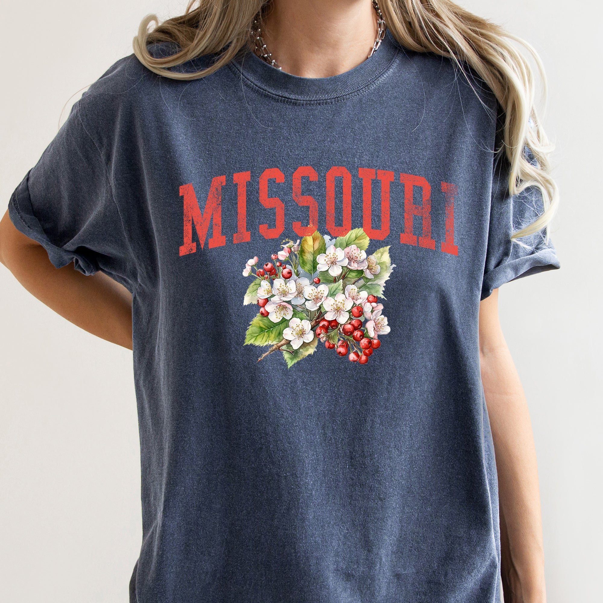 Missouri State Flower Botanical Illustration Celebrating Missouri Native Flora And Prairie Charm Comfort Colors Tee