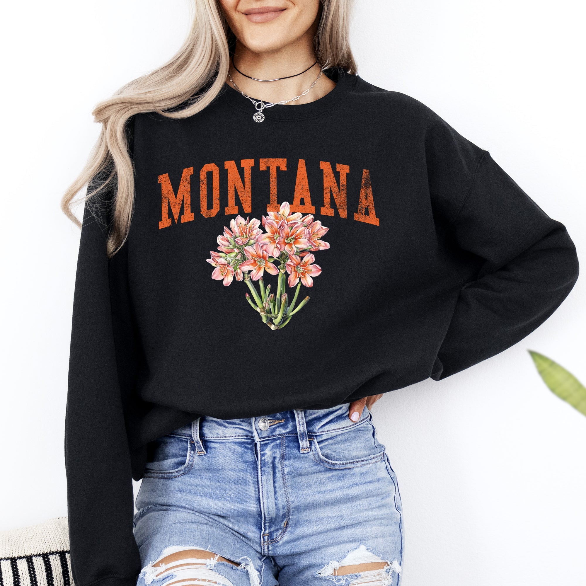 Montana State Flower Premium Cotton Blend Cozy Everyday Graphic Limited Edition Sweatshirt