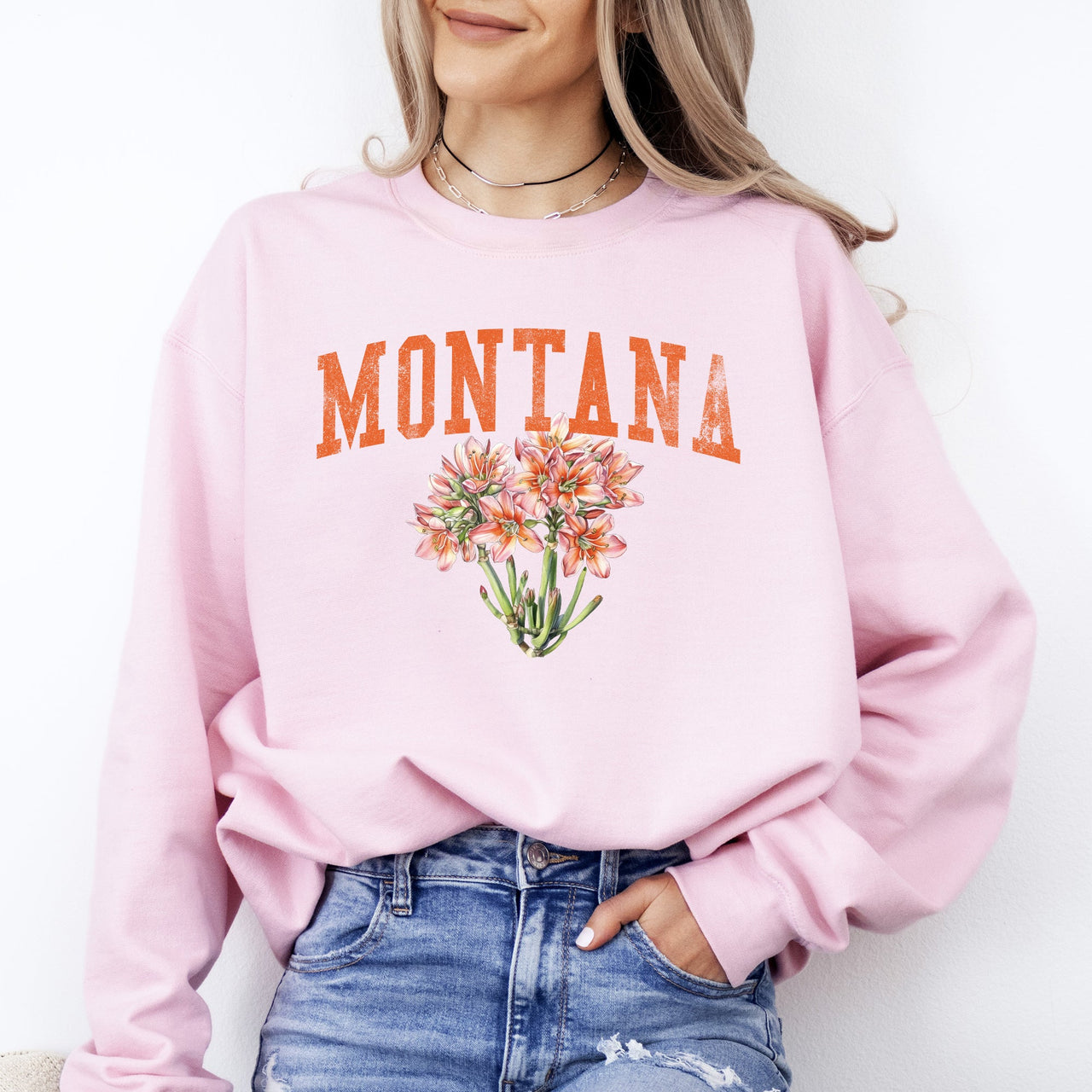 Montana State Flower Premium Cotton Blend Cozy Everyday Graphic Limited Edition Sweatshirt