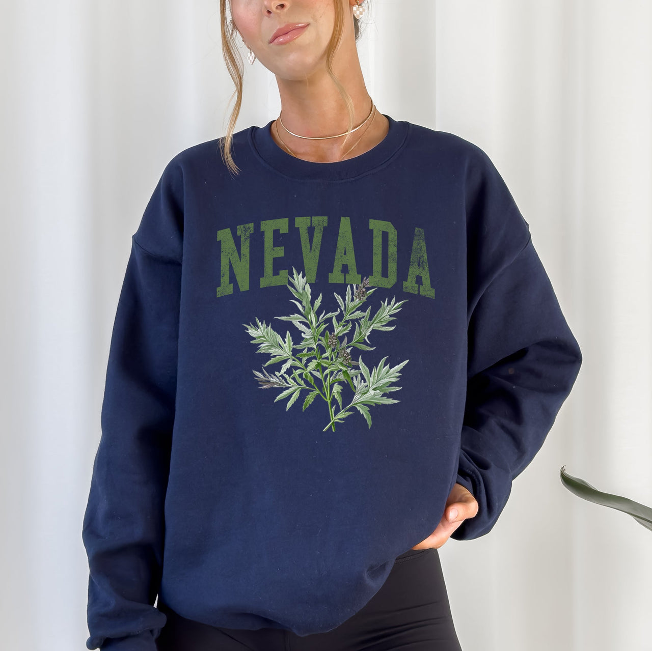 Nevada State Flower Botanical Illustration Nature Inspired Graphic Art Print Sweatshirt
