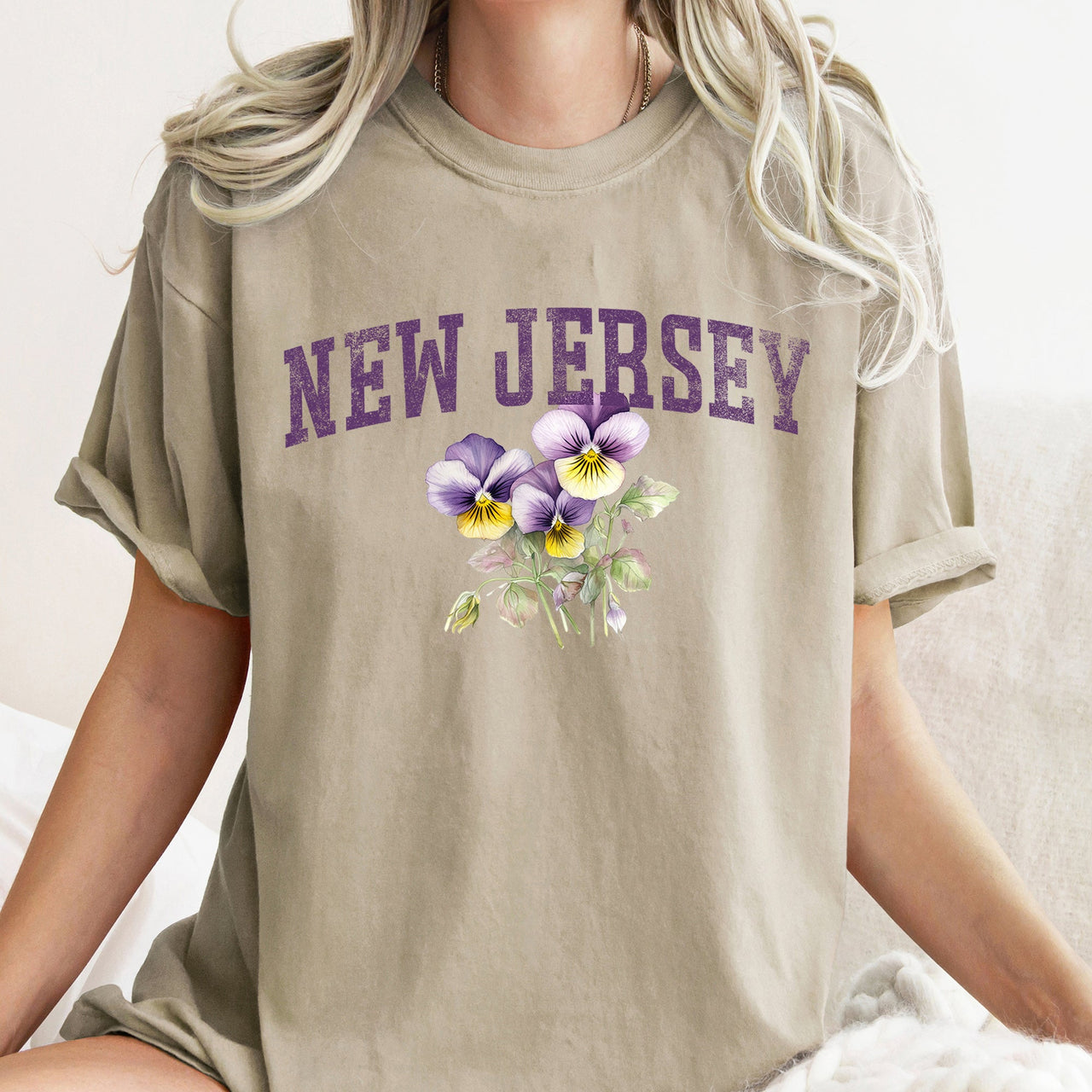 New Jersey State Flower Comfort Colors Tee