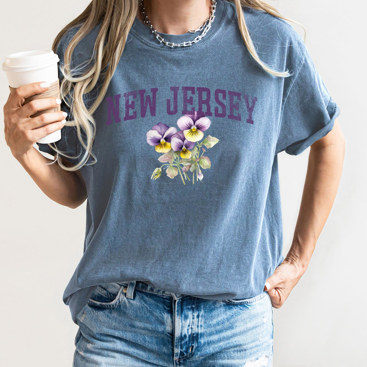 New Jersey State Flower Comfort Colors Tee