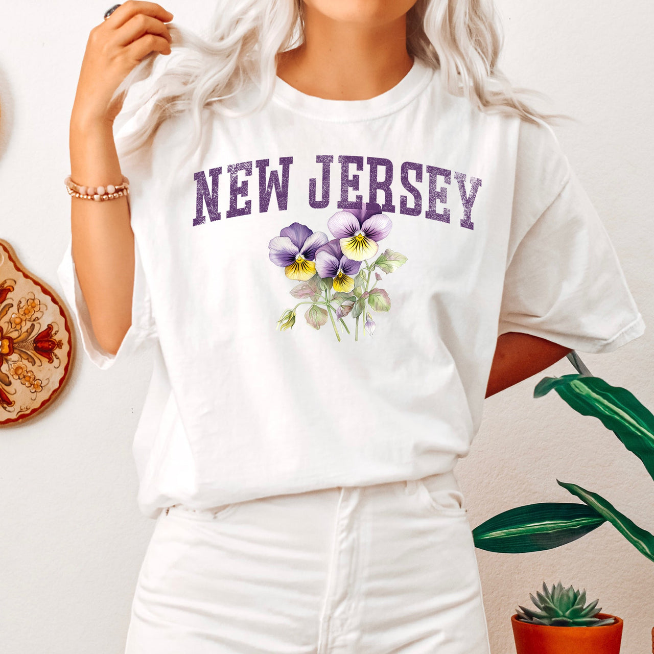 New Jersey State Flower Comfort Colors Tee
