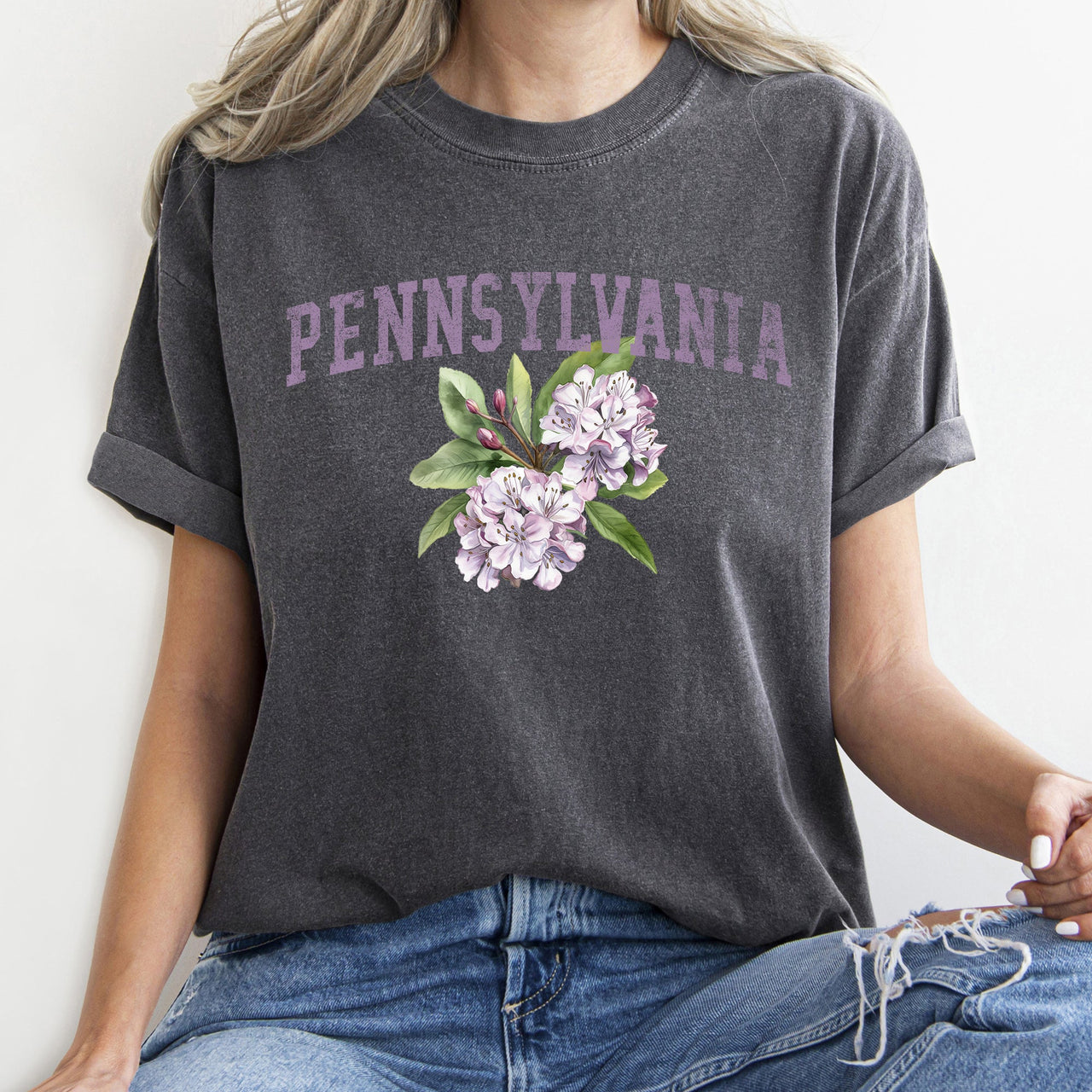 Pennsylvania State Flower Comfort Colors Tee