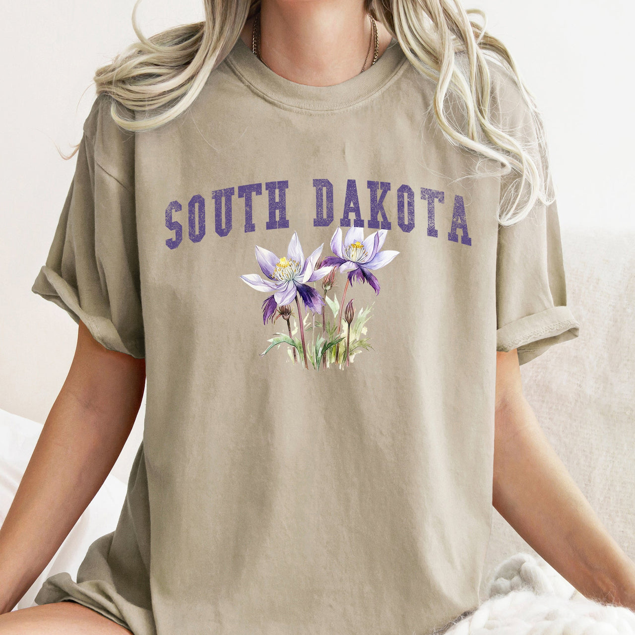 South Dakota State Flower Comfort Colors Tee