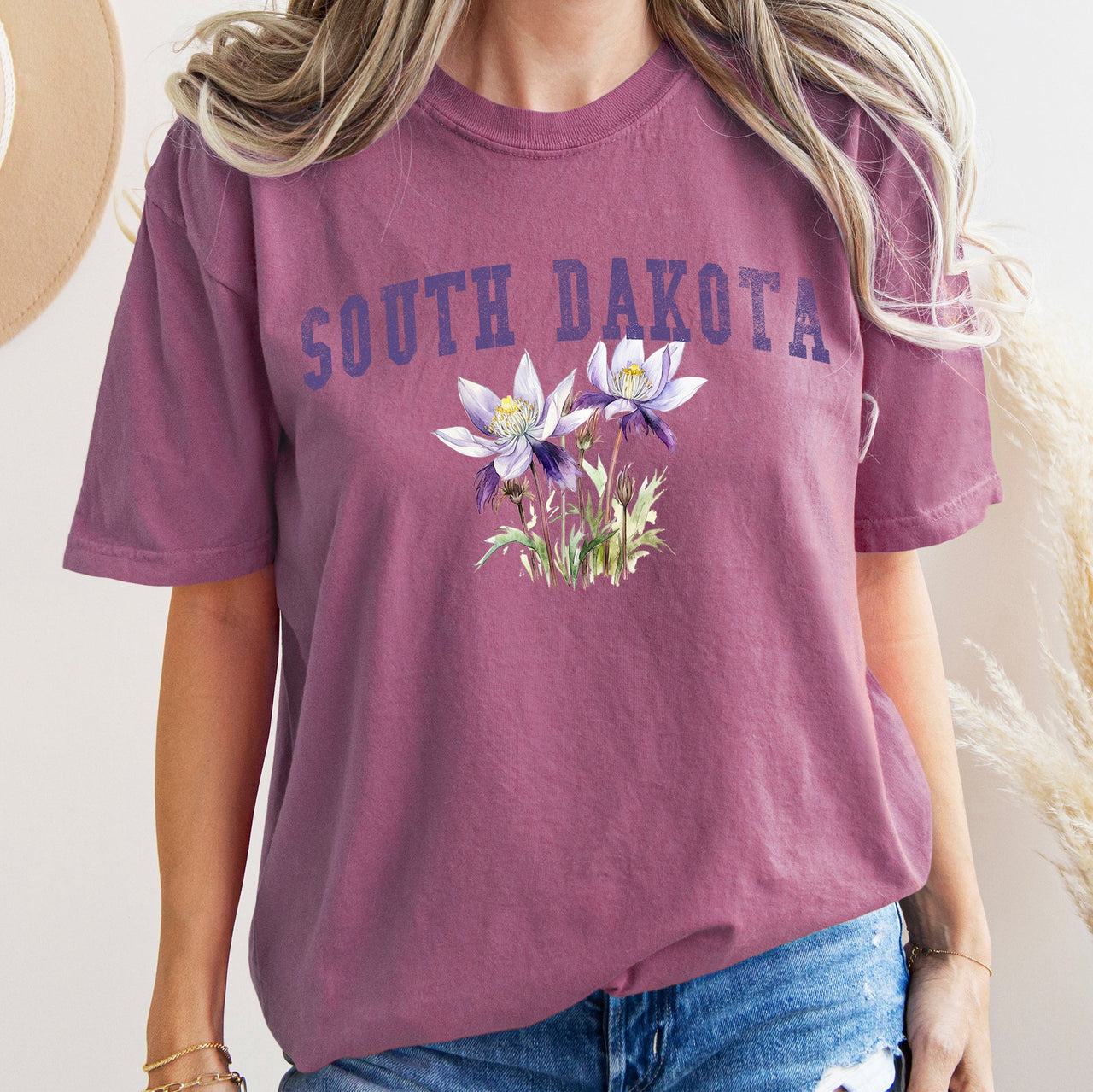 South Dakota State Flower Comfort Colors Tee
