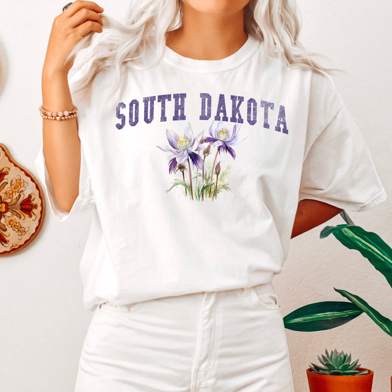 South Dakota State Flower Comfort Colors Tee
