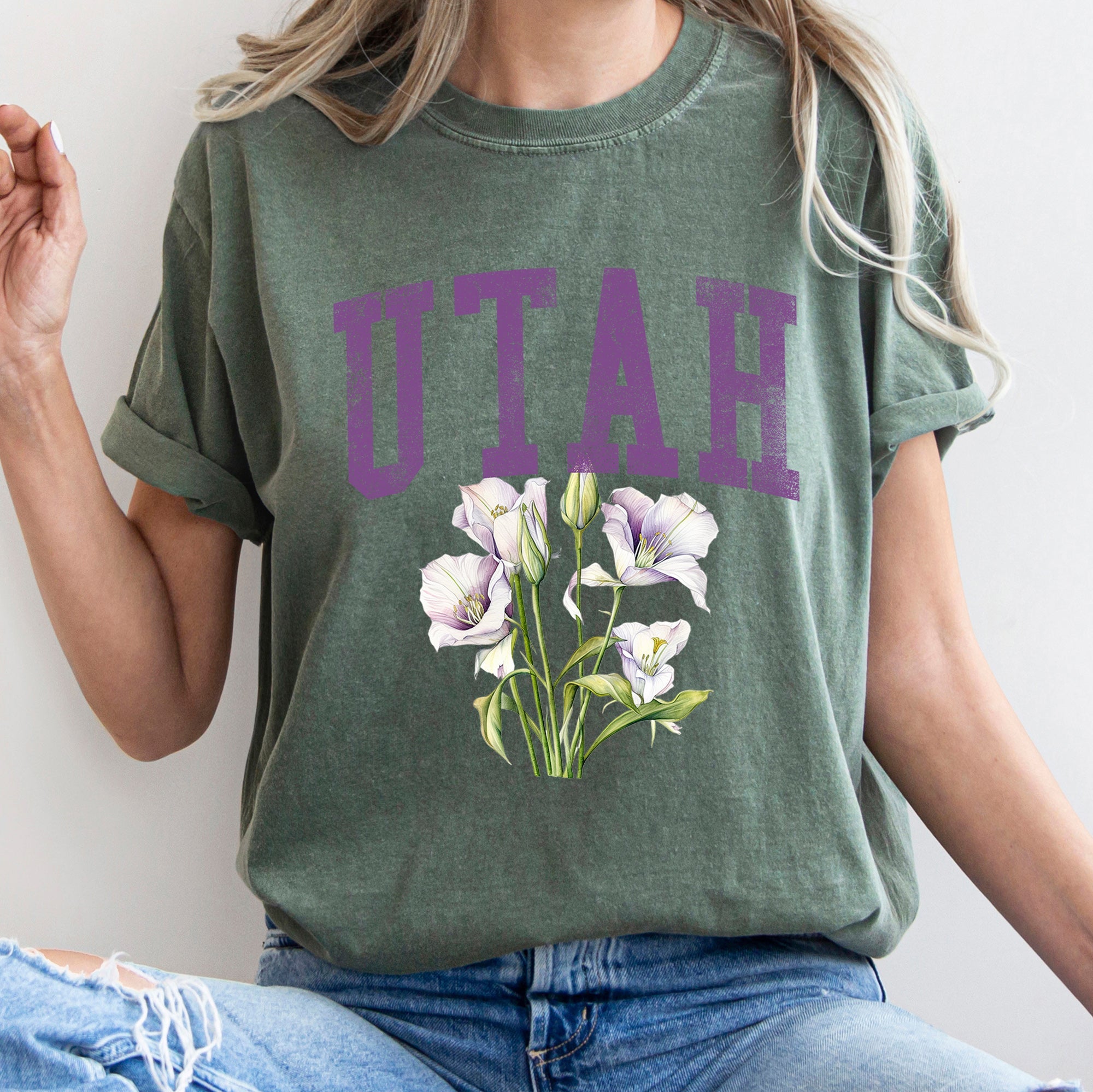 Utah State Flower Comfort Colors Tee