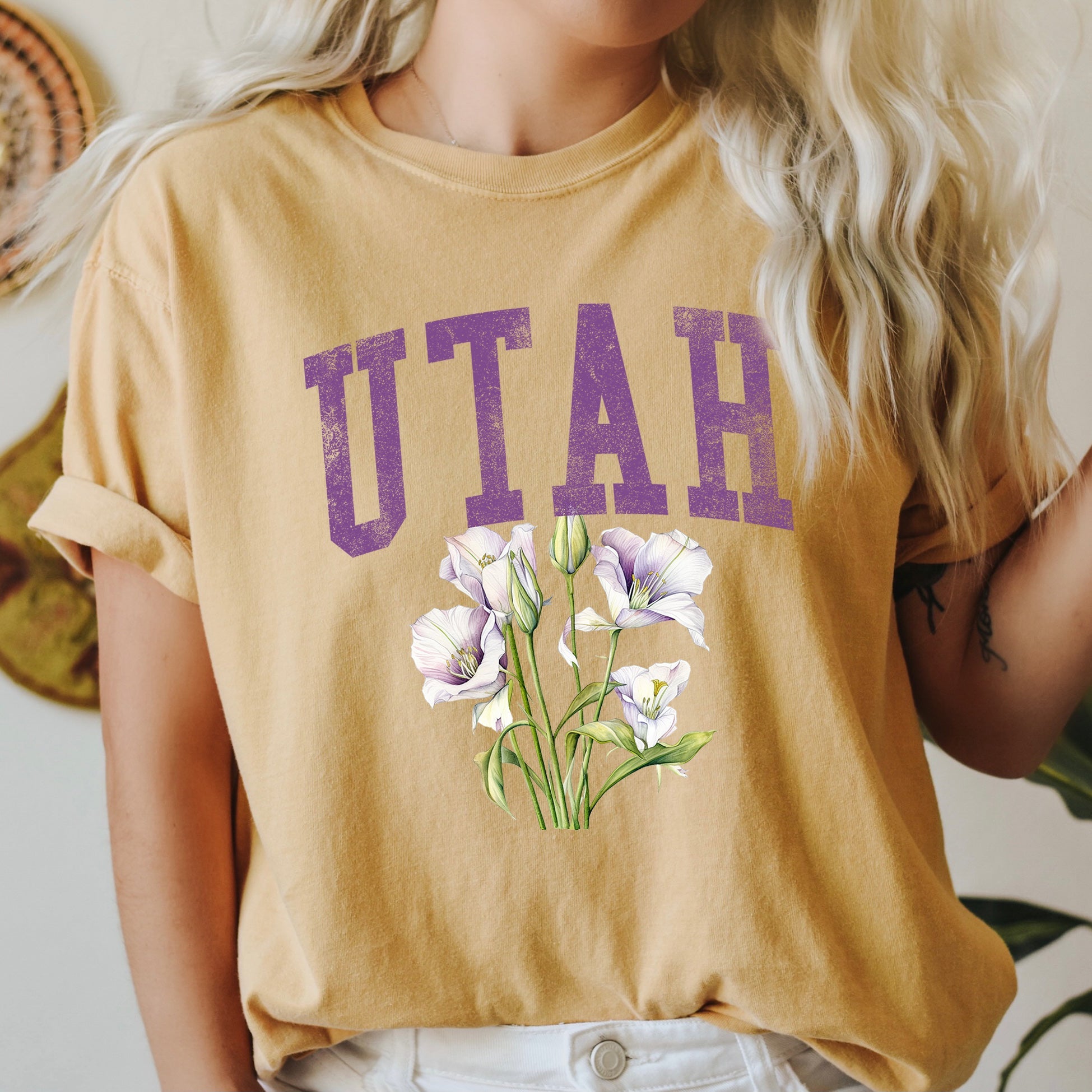 Utah State Flower Comfort Colors Tee