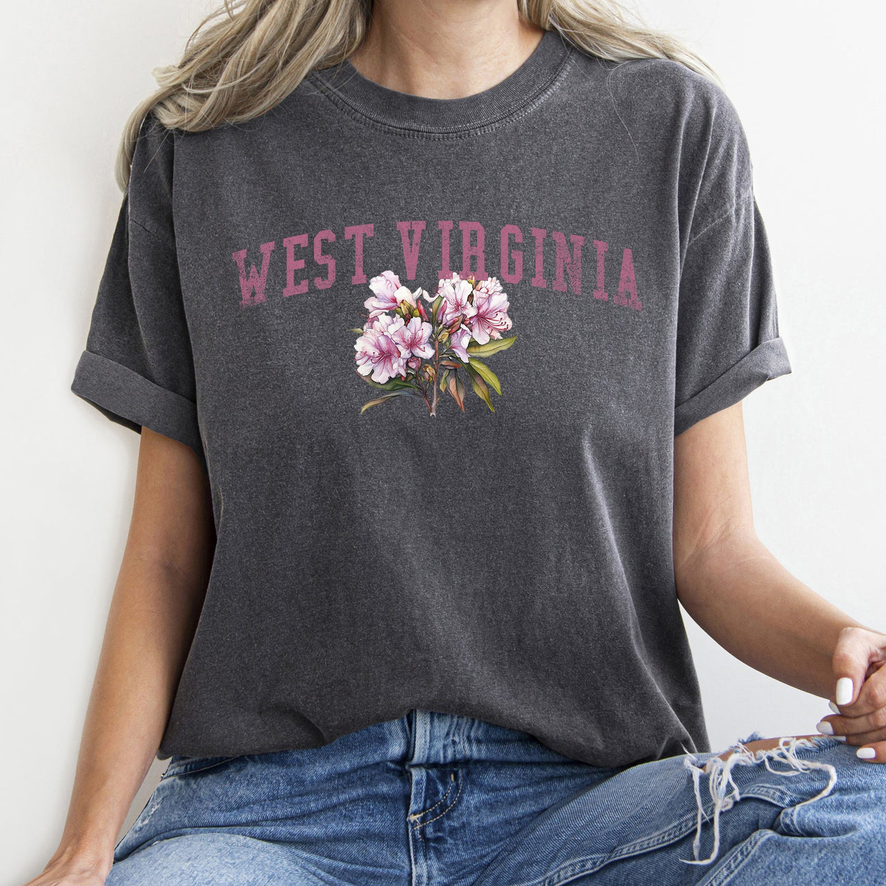 West Virginia State Flower Comfort Colors Tee