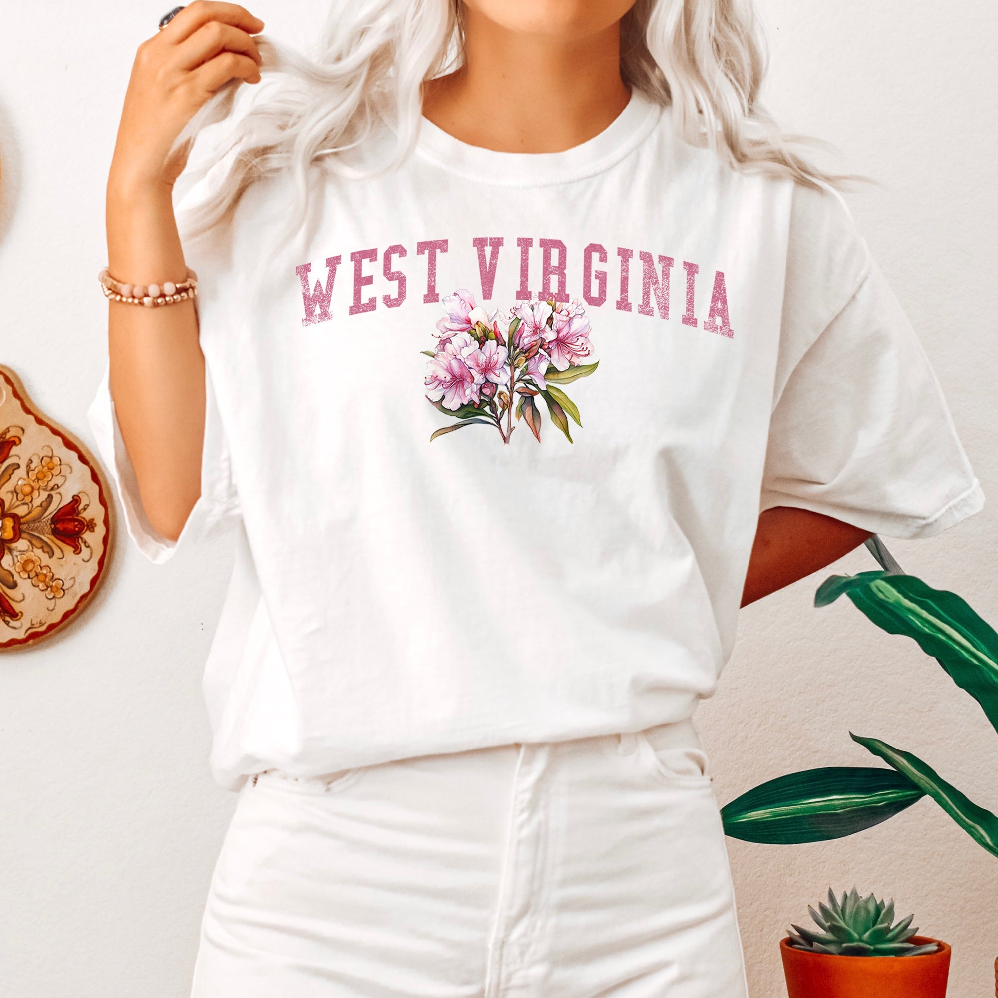 West Virginia State Flower Comfort Colors Tee