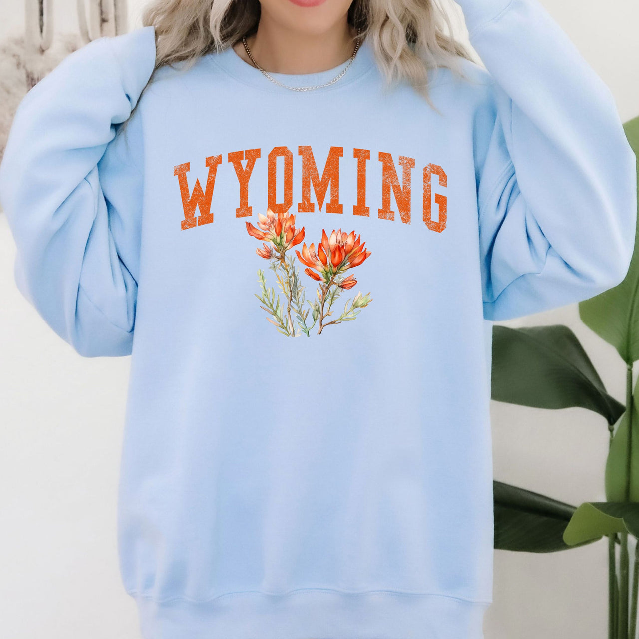 Wyoming State Flower Heritage Edition Botanical Classic Illustration Graphic Sweatshirt