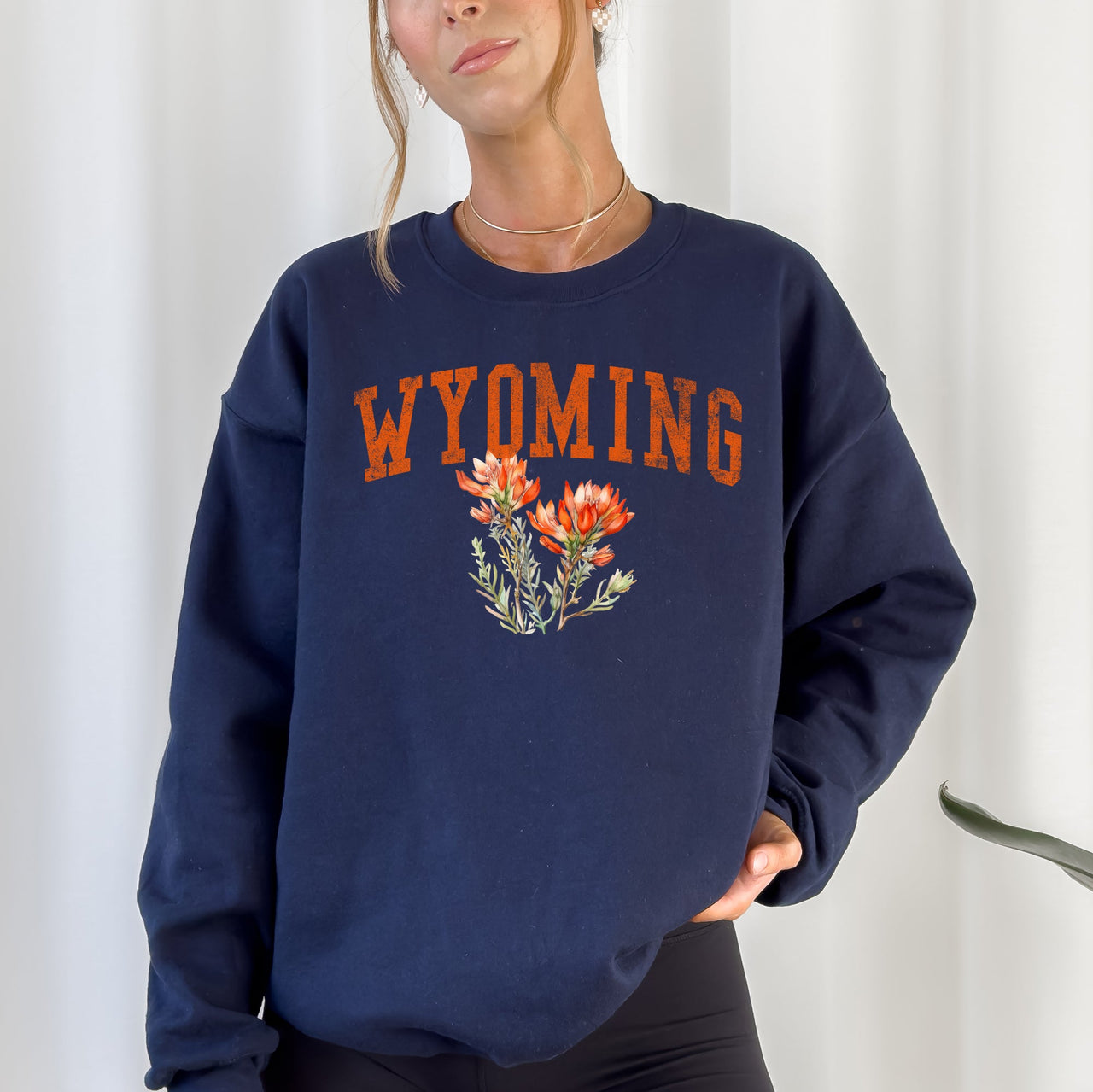 Wyoming State Flower Heritage Edition Botanical Classic Illustration Graphic Sweatshirt
