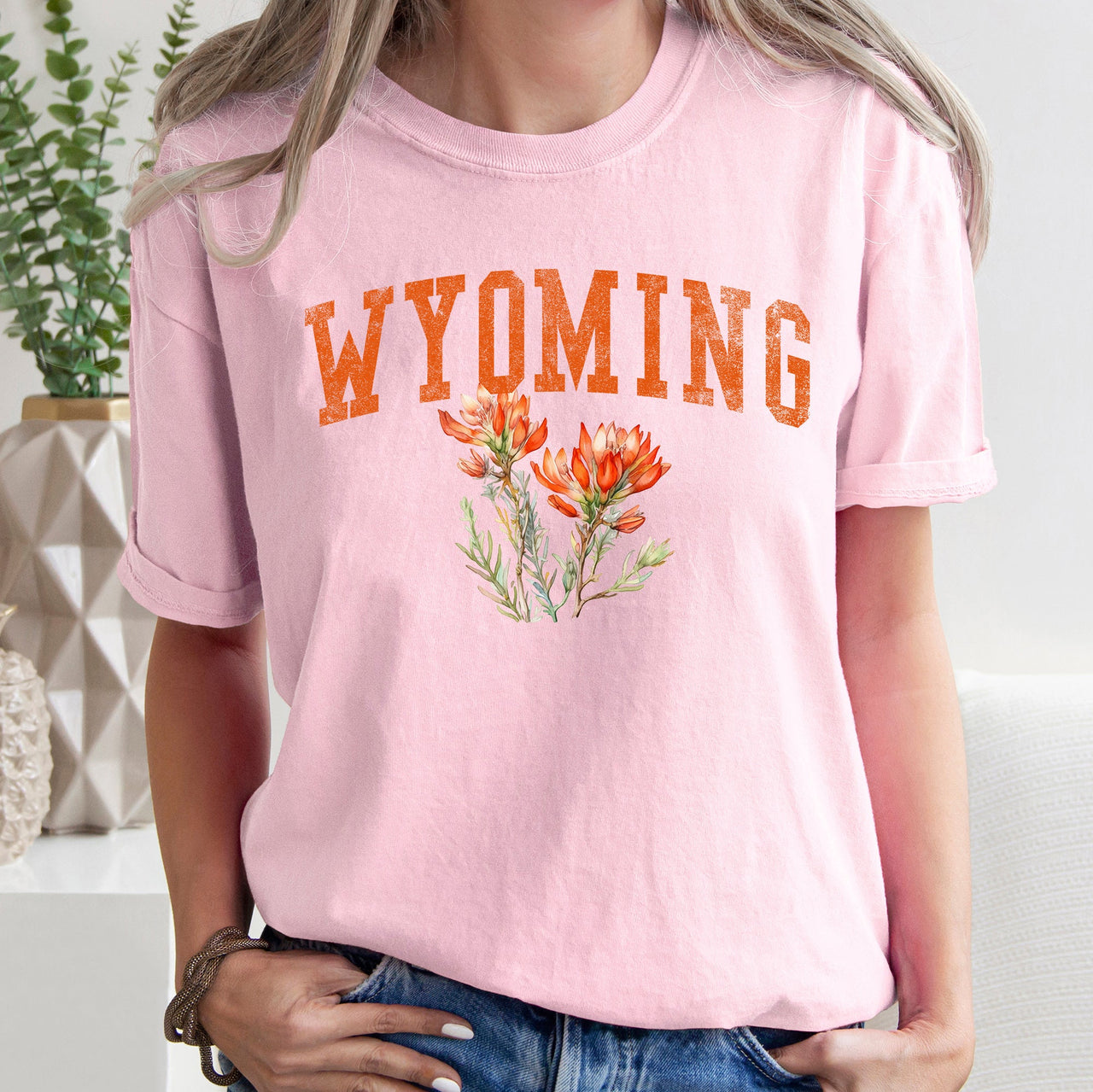 Wyoming State Flower Comfort Colors Tee