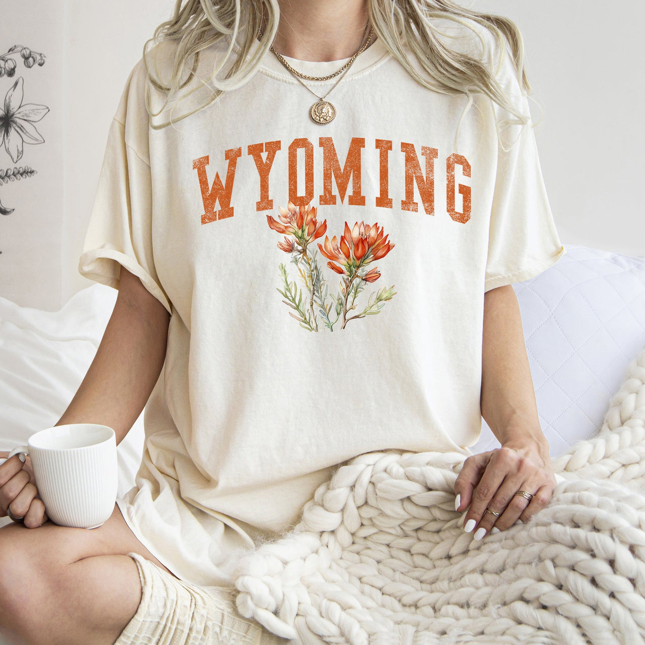 Wyoming State Flower Comfort Colors Tee