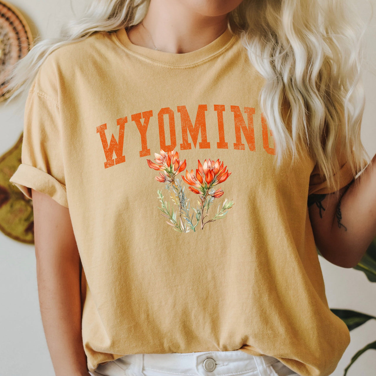 Wyoming State Flower Comfort Colors Tee