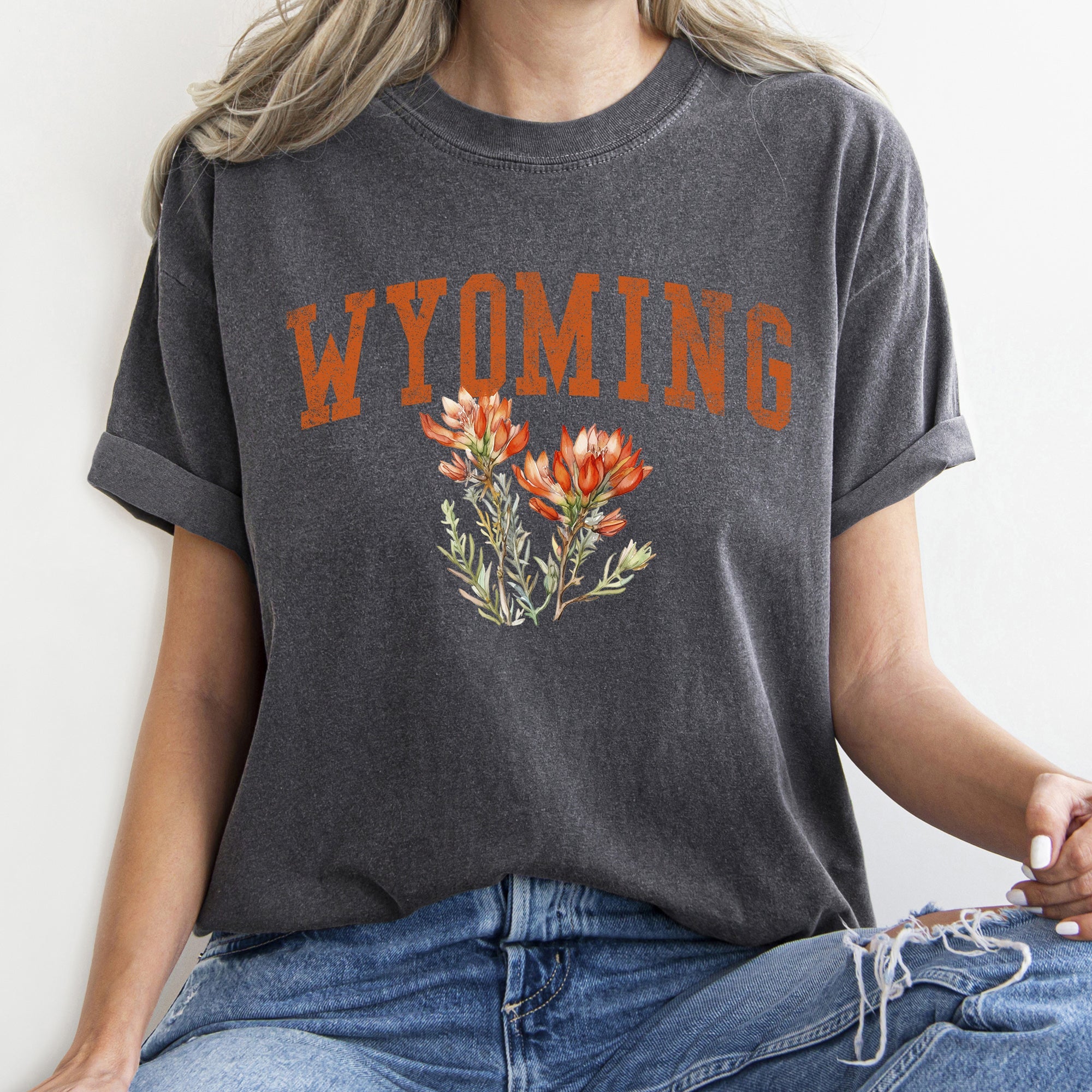 Wyoming State Flower Comfort Colors Tee