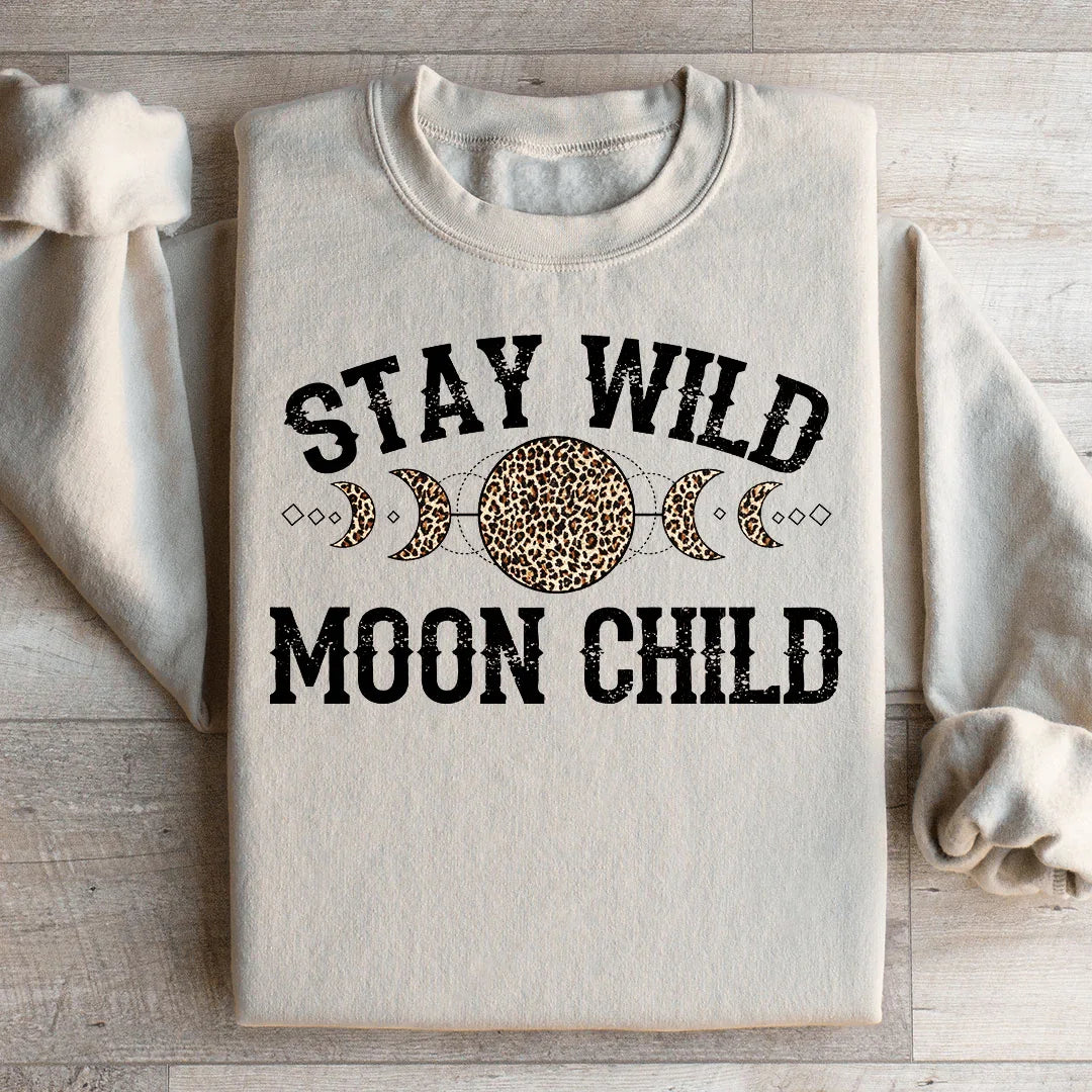 Stay Wild Moon Child Leopard Sweatshirt