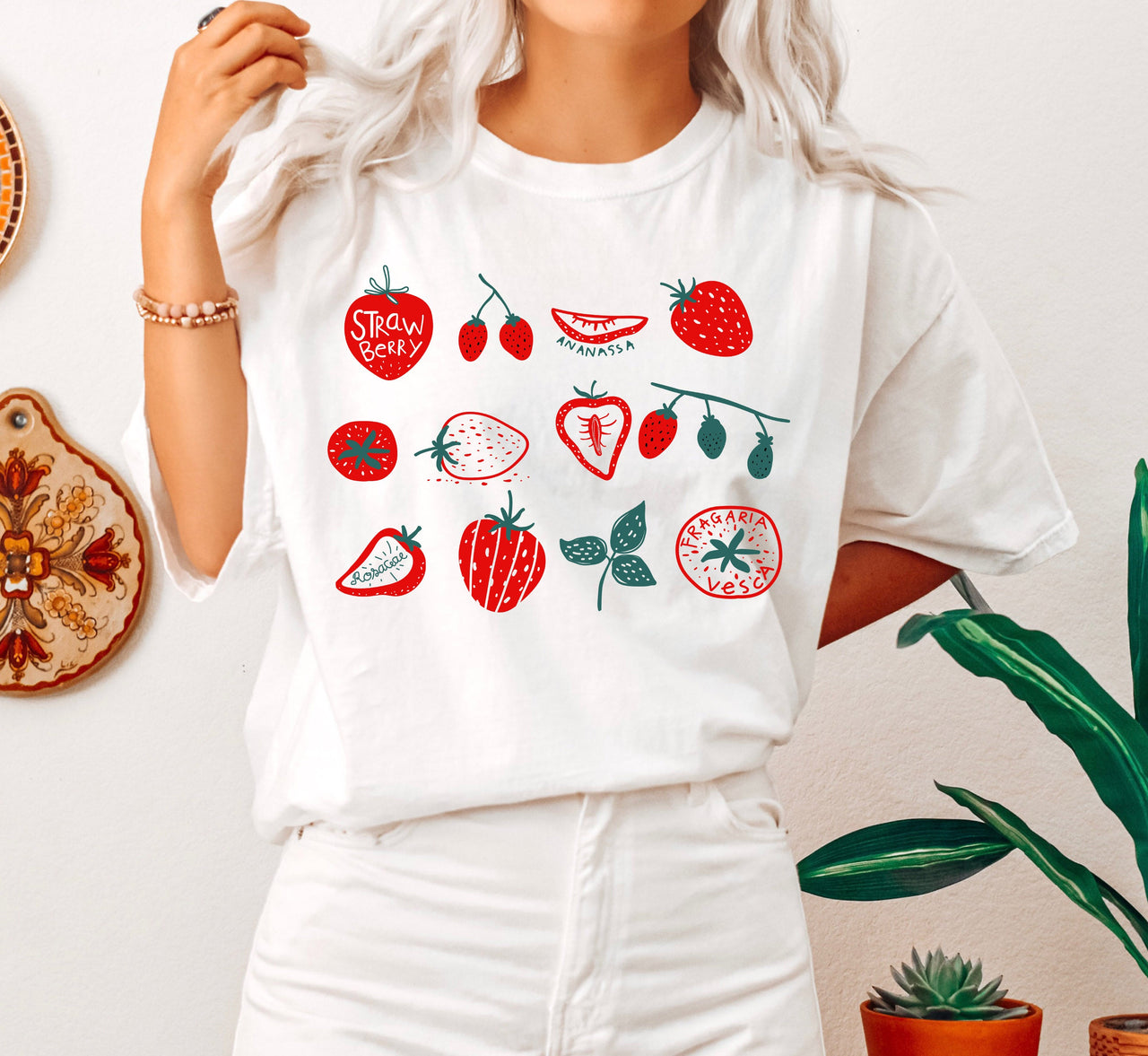 Strawberry Fruit Lover Fresh Pick Edition Premium Cotton Everyday Wear Comfort Colors Tee