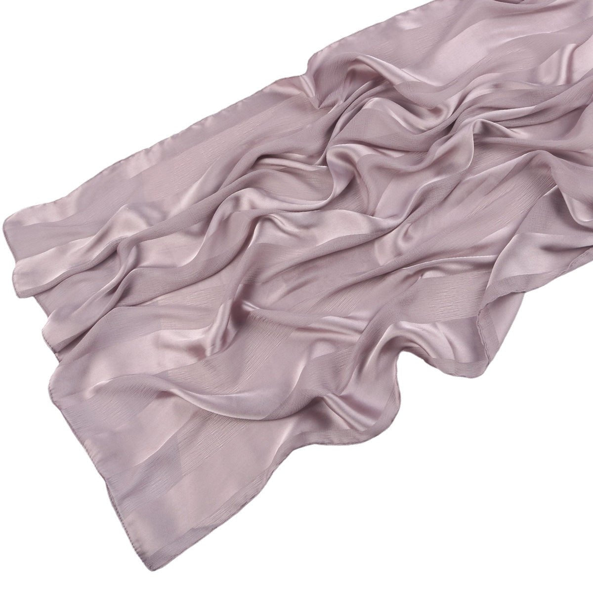 Striped Crinkle Chiffon Hijab with Organic Texture (MH143)