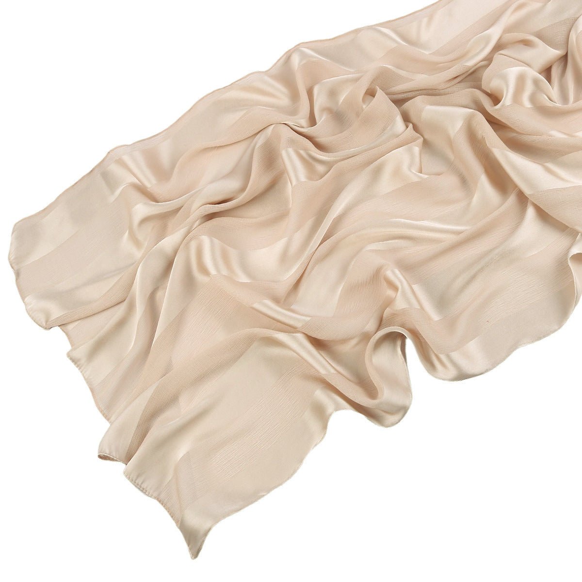 Striped Crinkle Chiffon Hijab with Organic Texture (MH143)