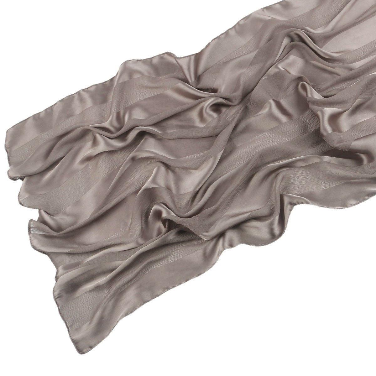 Striped Crinkle Chiffon Hijab with Organic Texture (MH143)