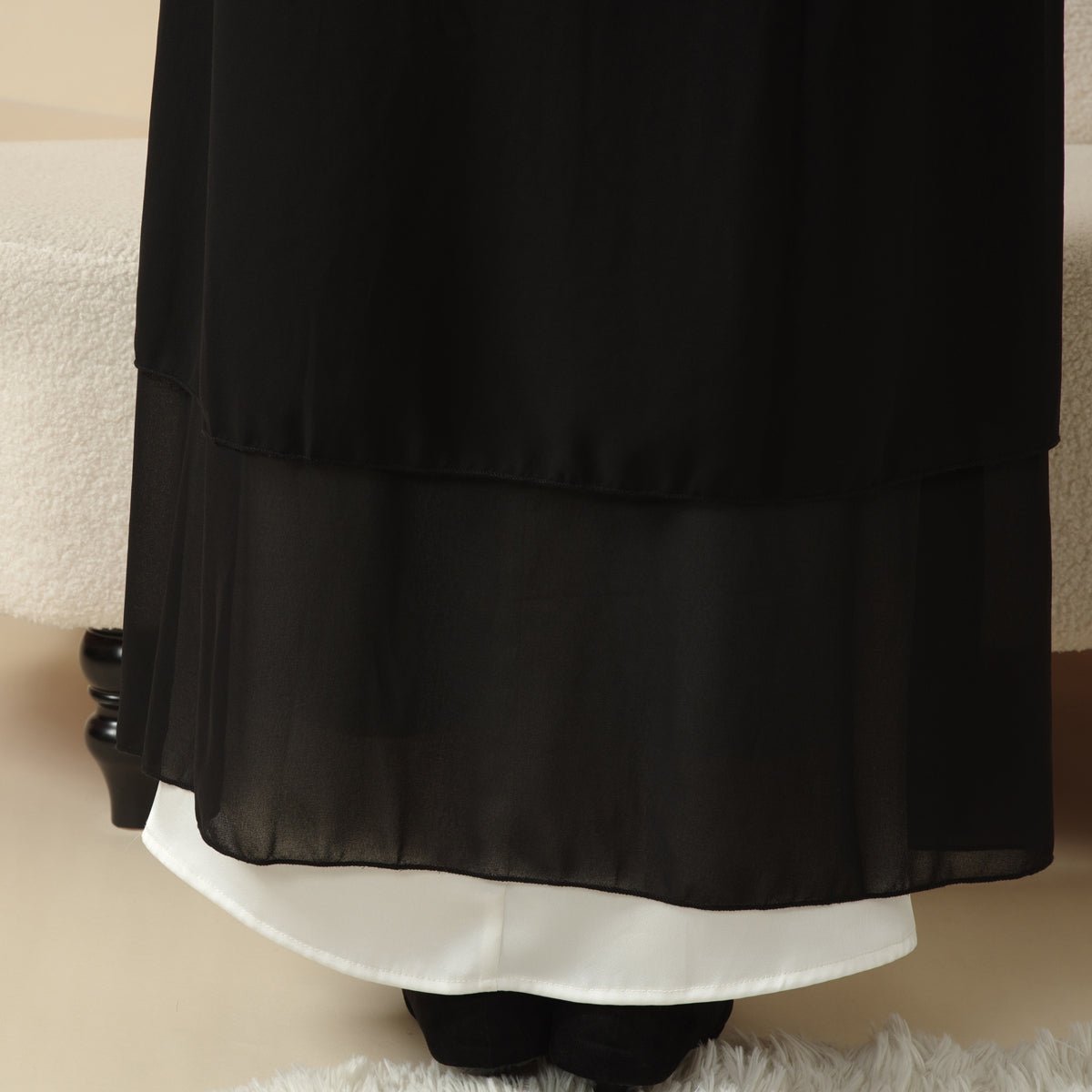 Stylish Chiffon Muslim Set Abaya (MOA008)