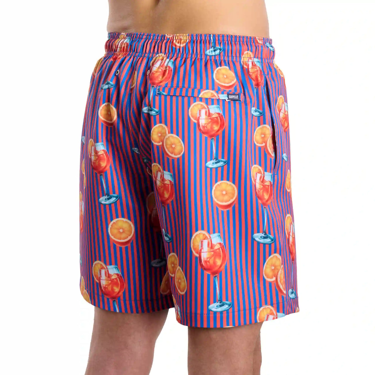 Men’s Premium Compression-Lined Hybrid Shorts – Sunset Spritz - Ocean and Heat
