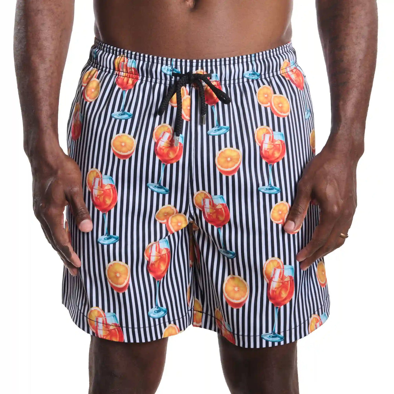 Men’s Premium Compression-Lined Hybrid Shorts – Sunset Spritz-Surf and Storm