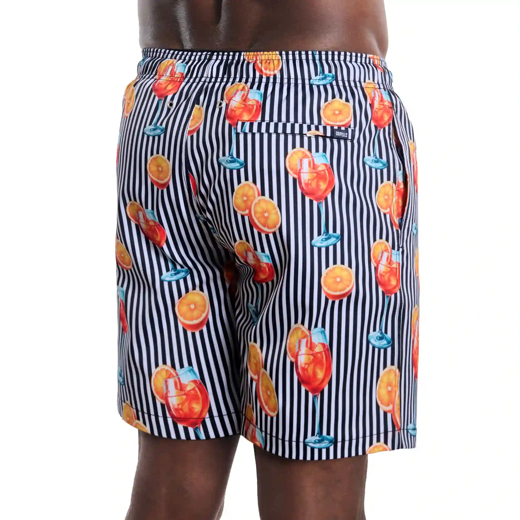 Men’s Premium Compression-Lined Hybrid Shorts – Sunset Spritz-Surf and Storm