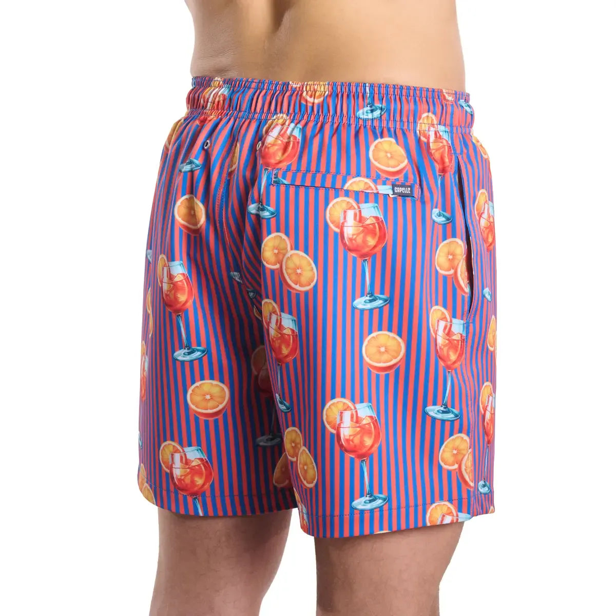 Men’s Premium Compression-Lined Hybrid Shorts – Sunset Spritz - Ocean and Heat