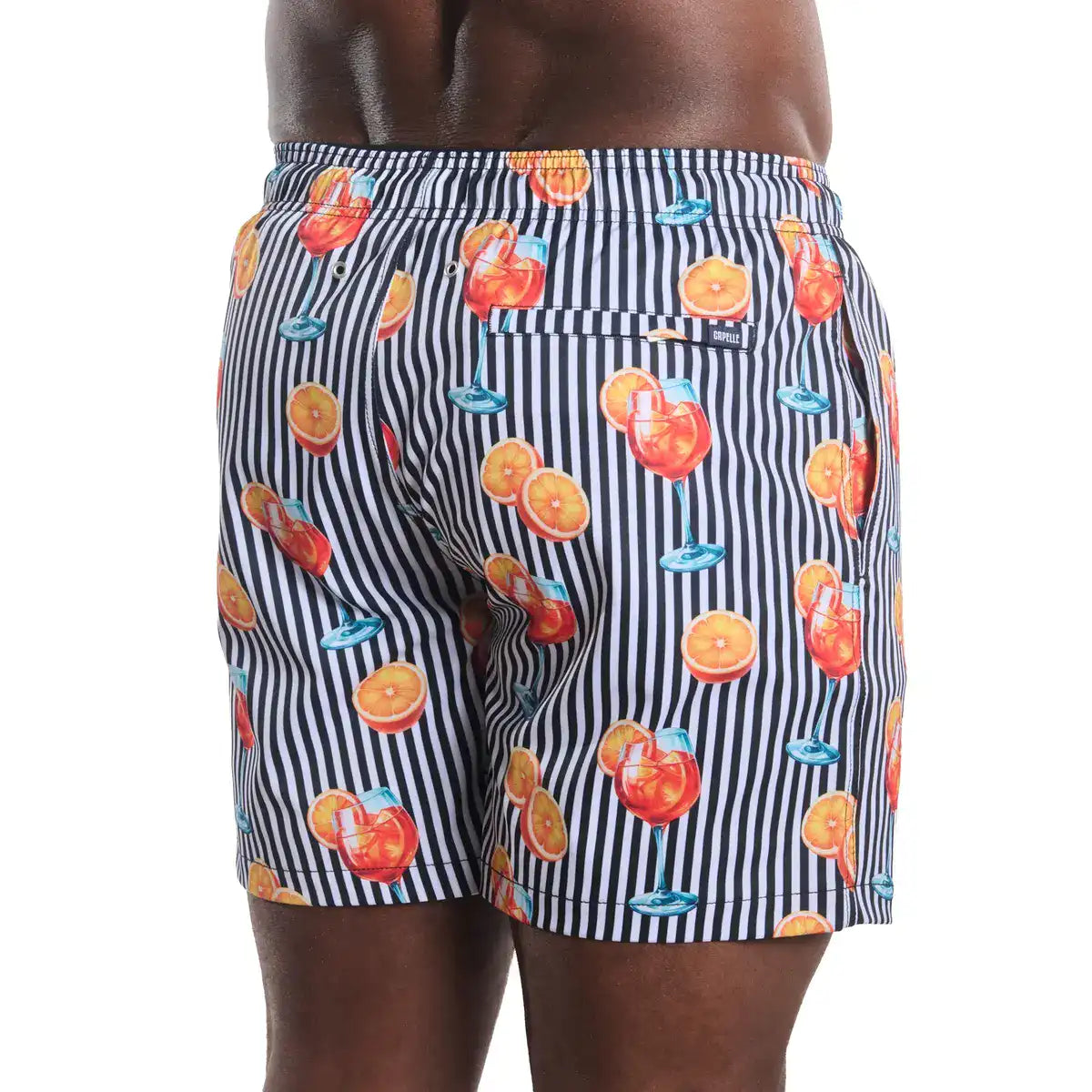 Men’s Premium Compression-Lined Hybrid Shorts – Sunset Spritz-Surf and Storm