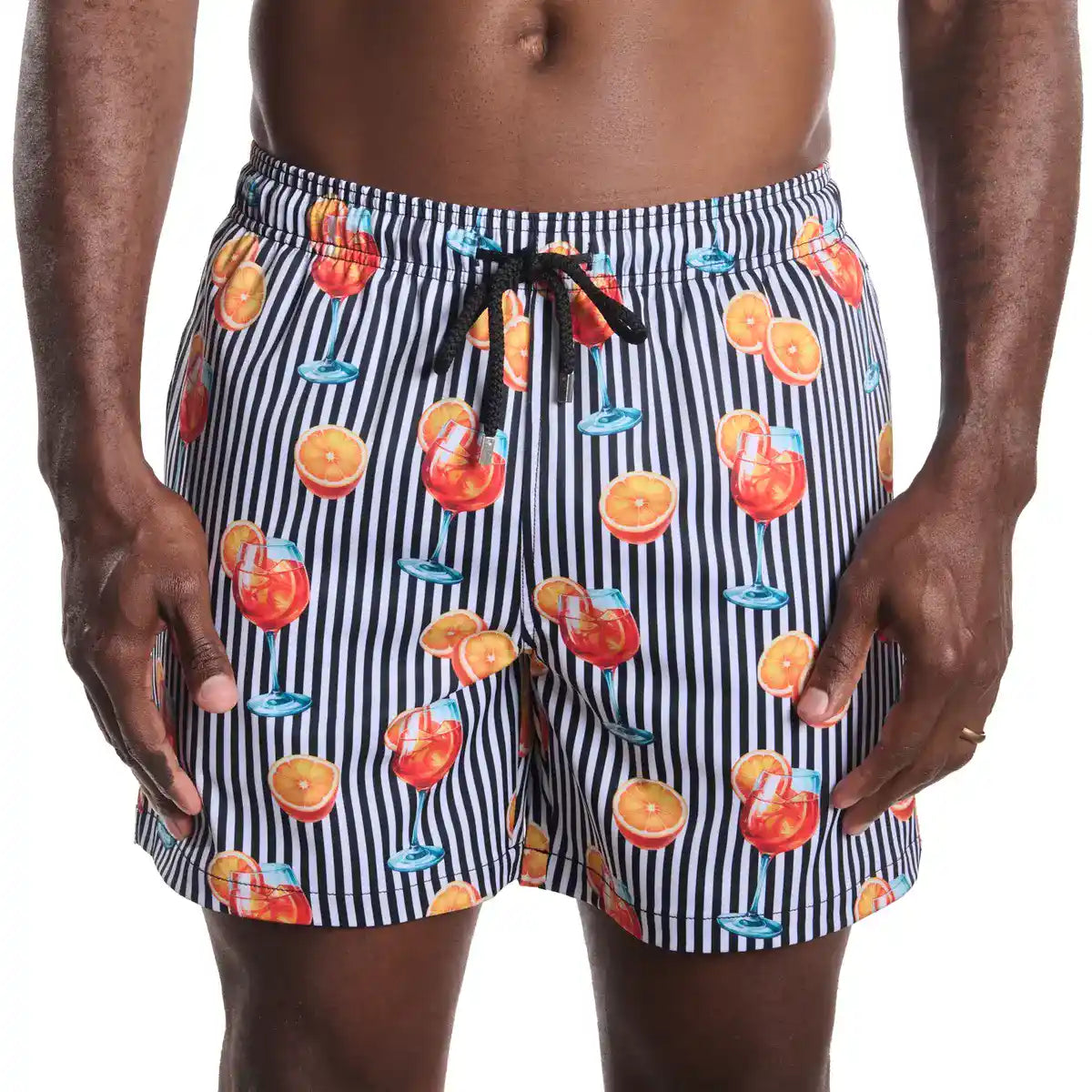 Men’s Premium Compression-Lined Hybrid Shorts – Sunset Spritz-Surf and Storm