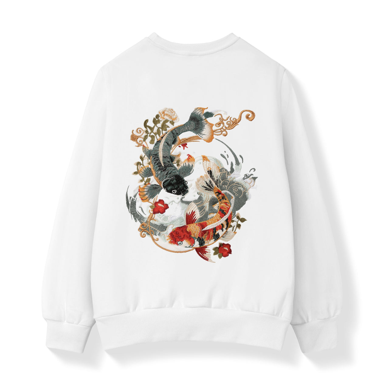SW9008 YinYang Koi Embroidery Sweater