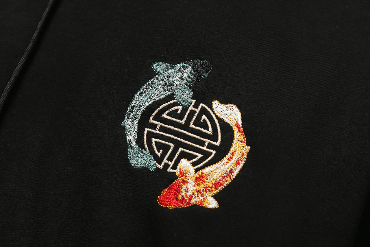 SW9008 YinYang Koi Embroidery Sweater