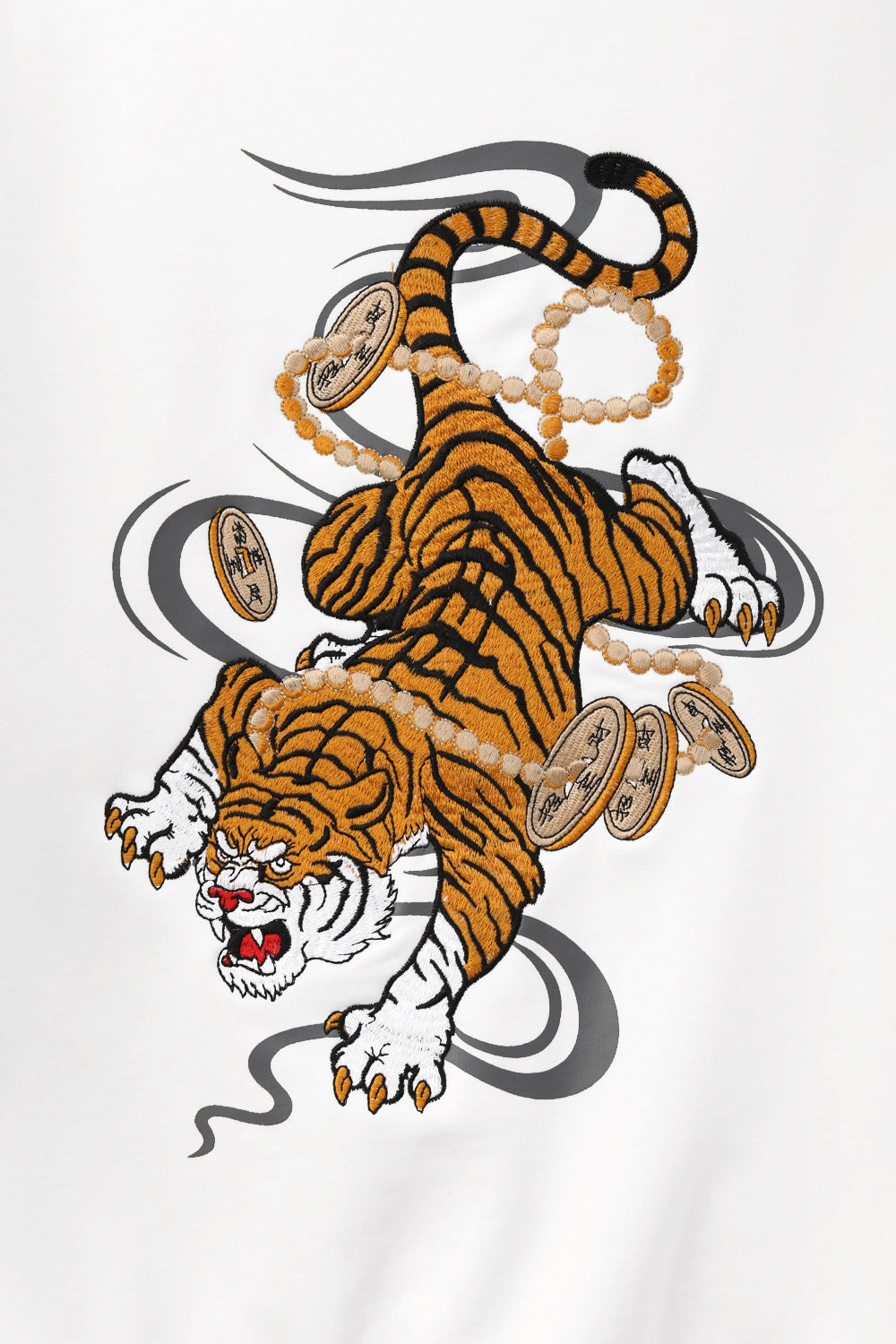 SW9017 Coin Tiger Embroidery Sweater