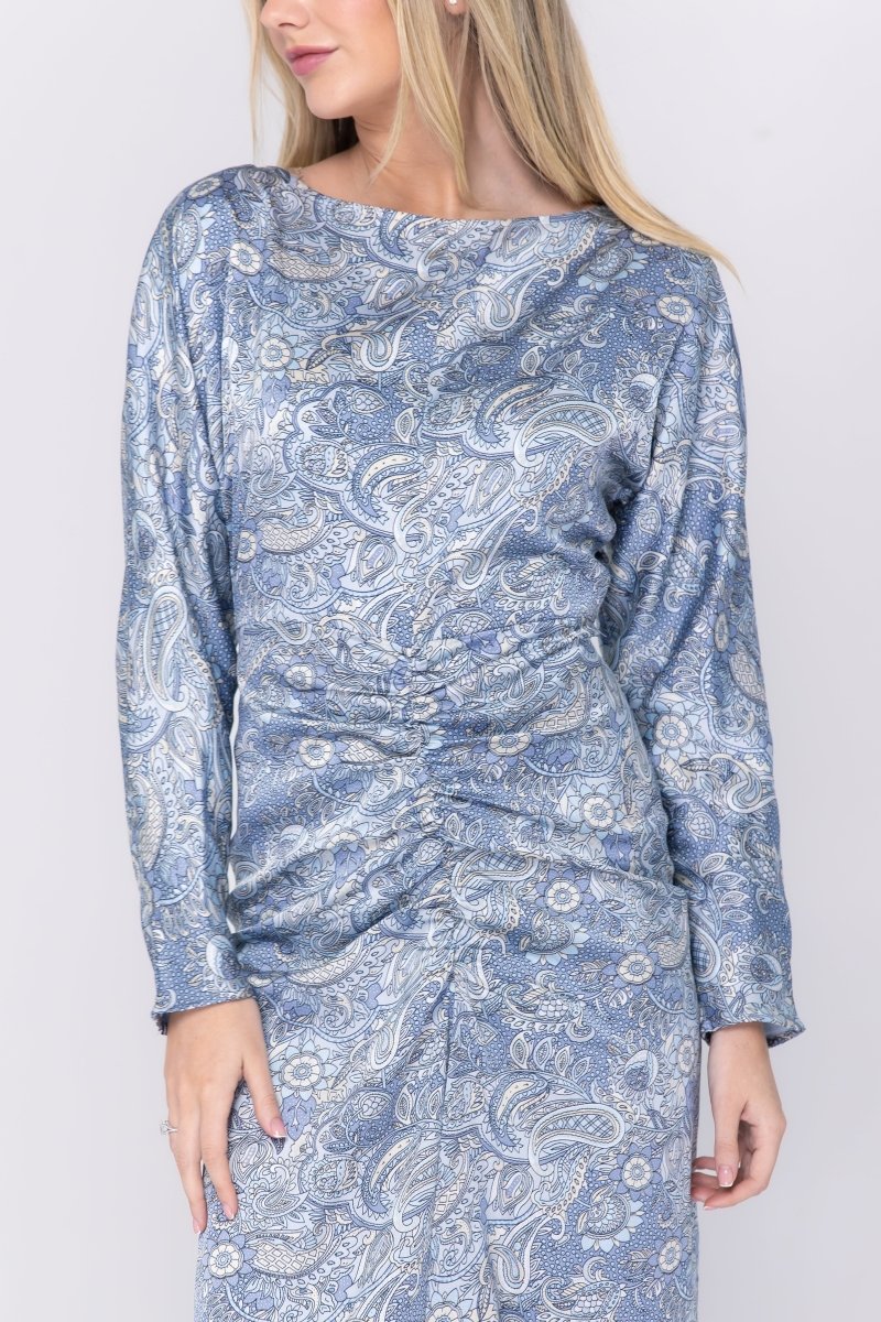 SYDNEY DRESS (BLUE/GRAY)