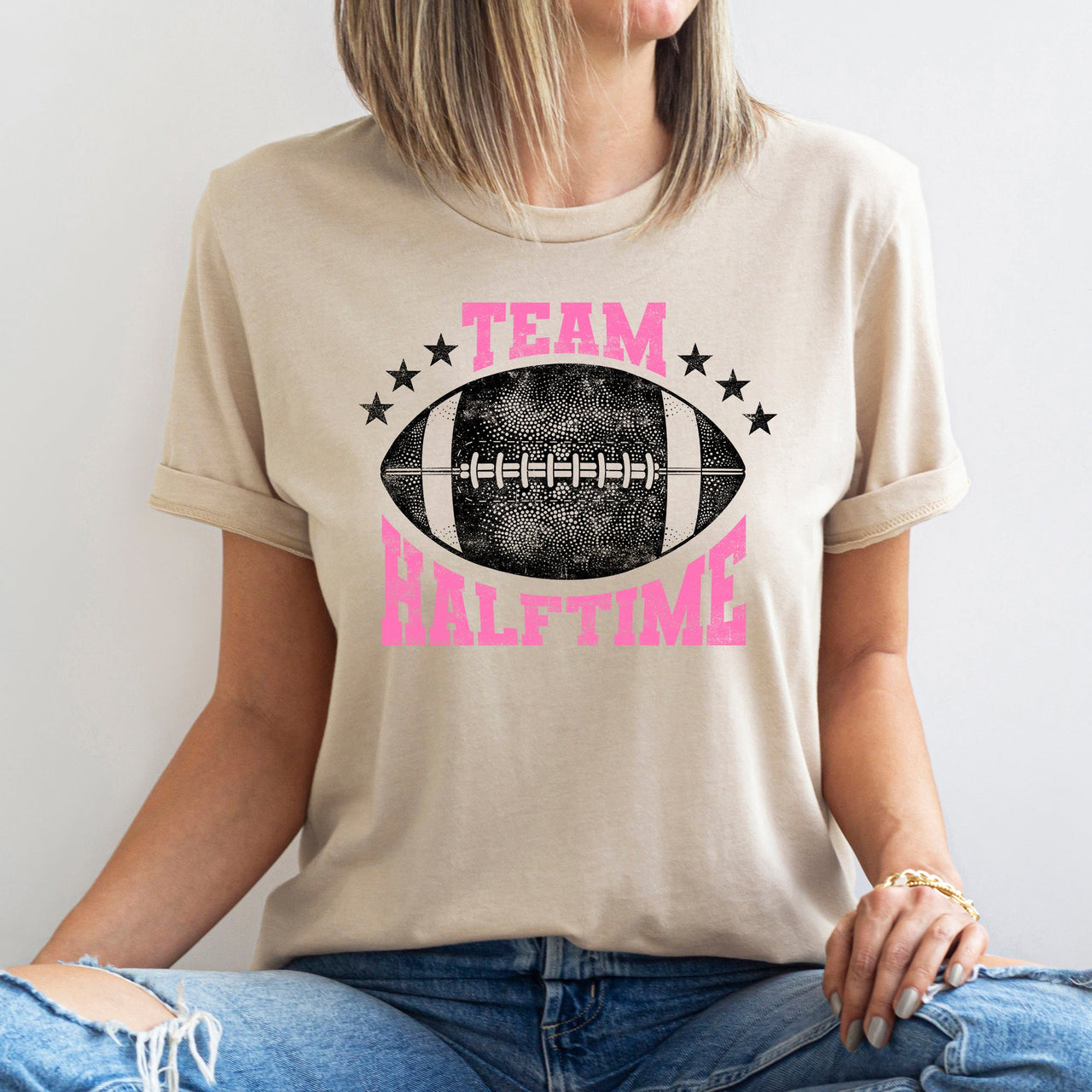 Team Halftime Football Sports Both Teams Game Day Rivalry Stadium Edition Graphic Tee