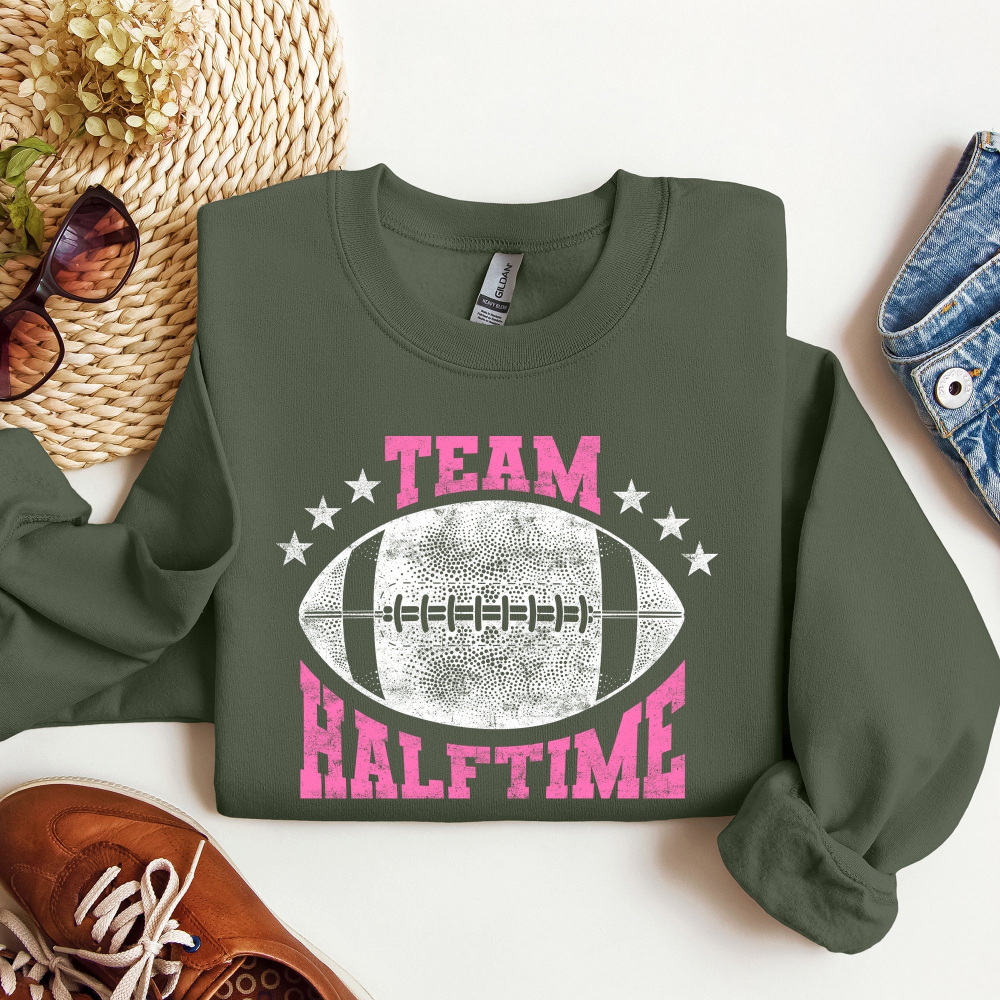 Team Halftime Football Sports Fans Both Teams Game Day Pride And Rivalry Sweatshirt