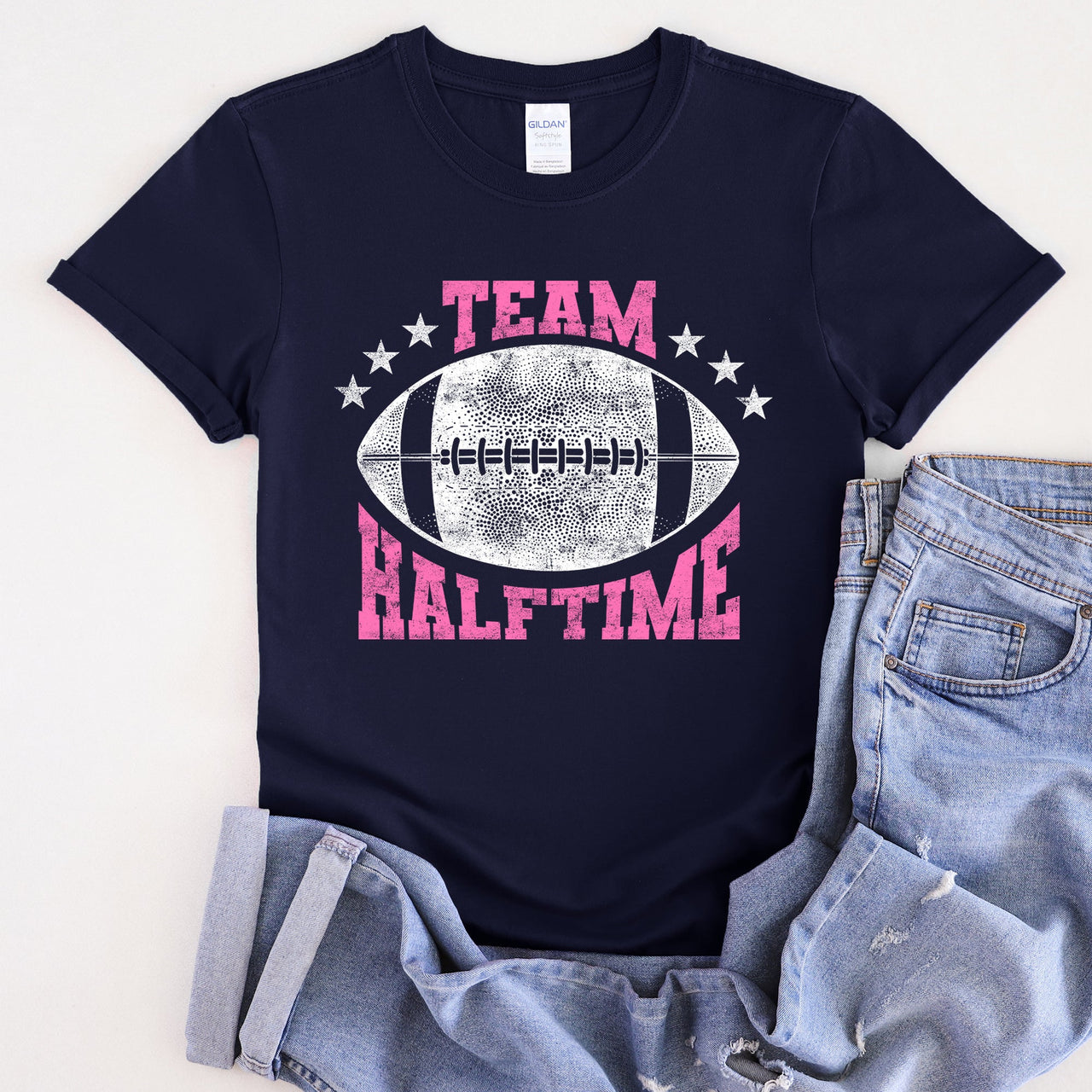 Team Halftime Football Sports Both Teams Game Day Rivalry Stadium Edition Graphic Tee