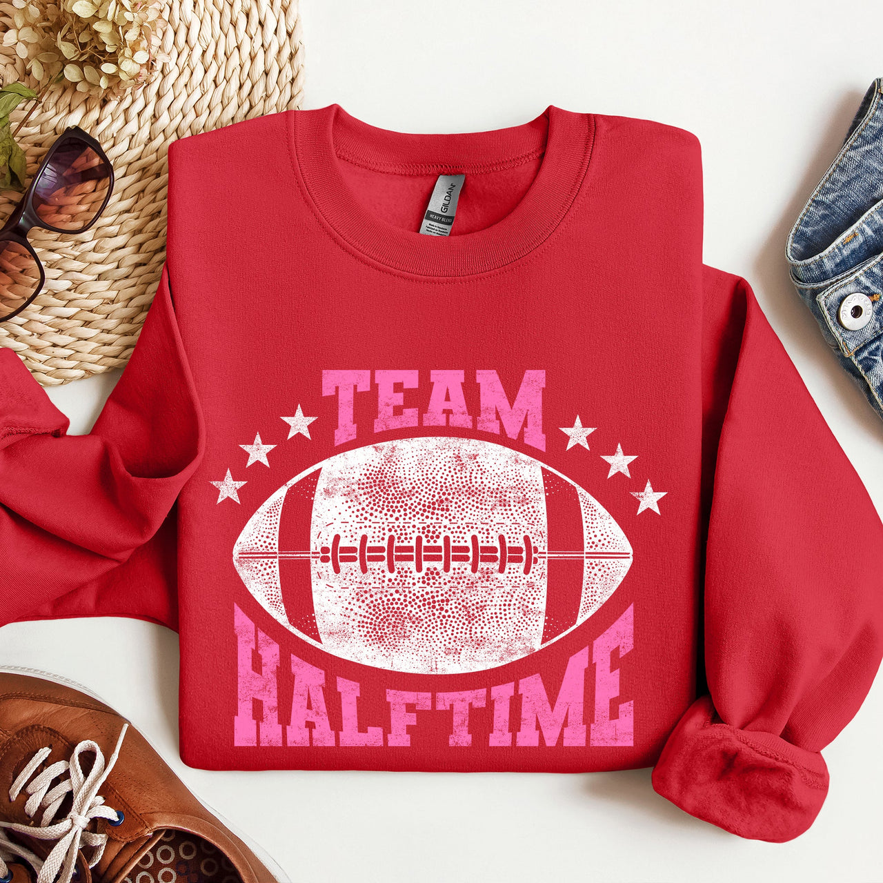 Team Halftime Football Sports Fans Both Teams Game Day Pride And Rivalry Sweatshirt