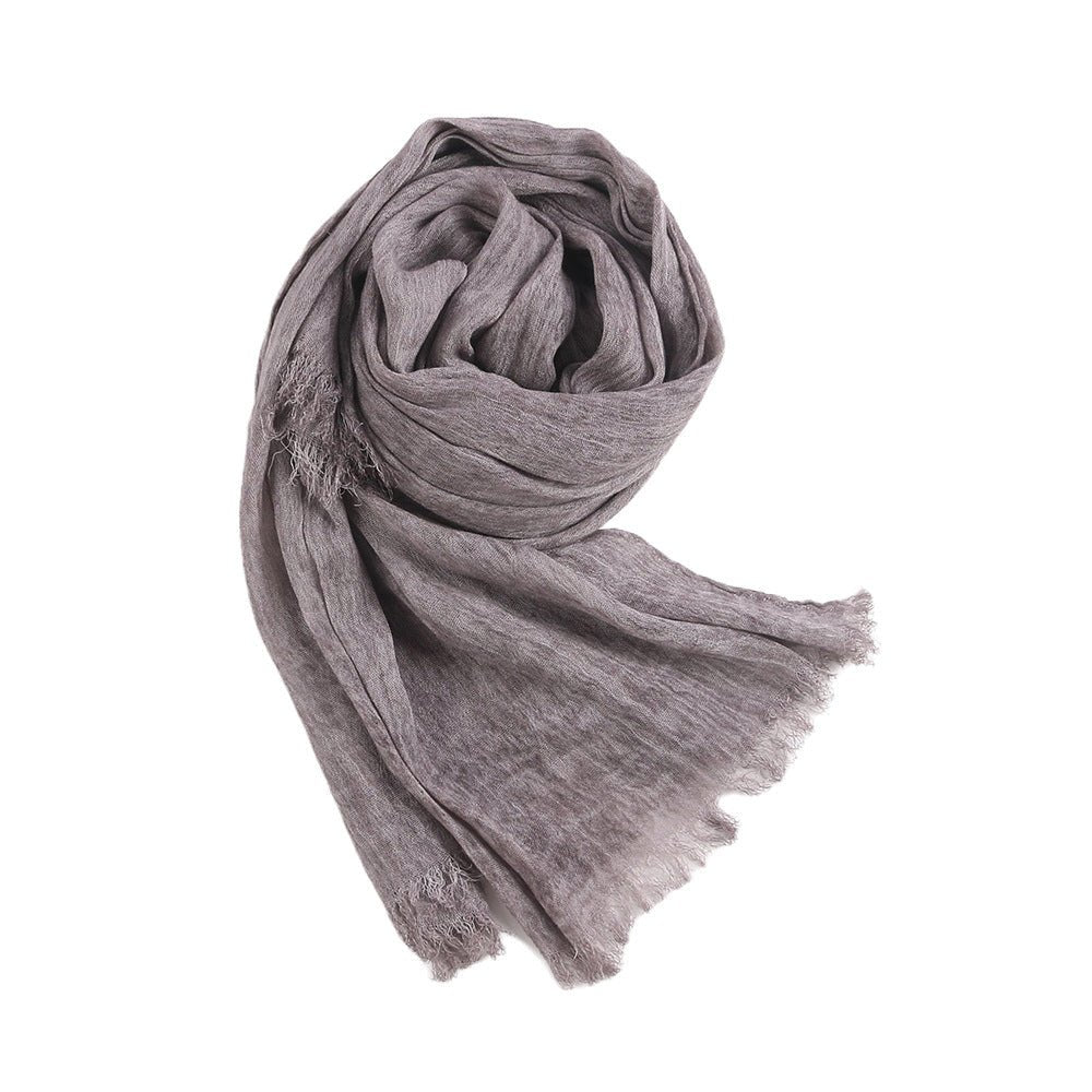 Textured Rayon Crinkle Hijab in Solid Hues Breathable Women's Wrap Hijab (MH145)