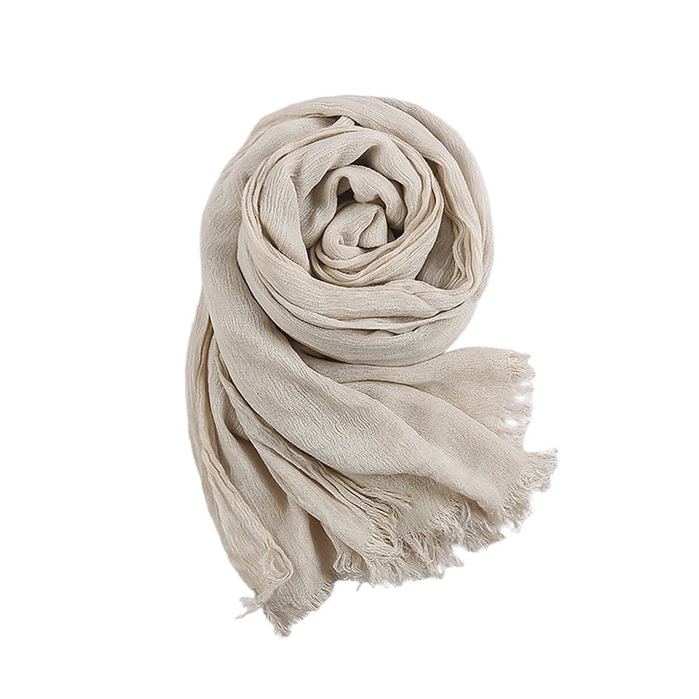 Textured Rayon Crinkle Hijab in Solid Hues Breathable Women's Wrap Hijab (MH145)