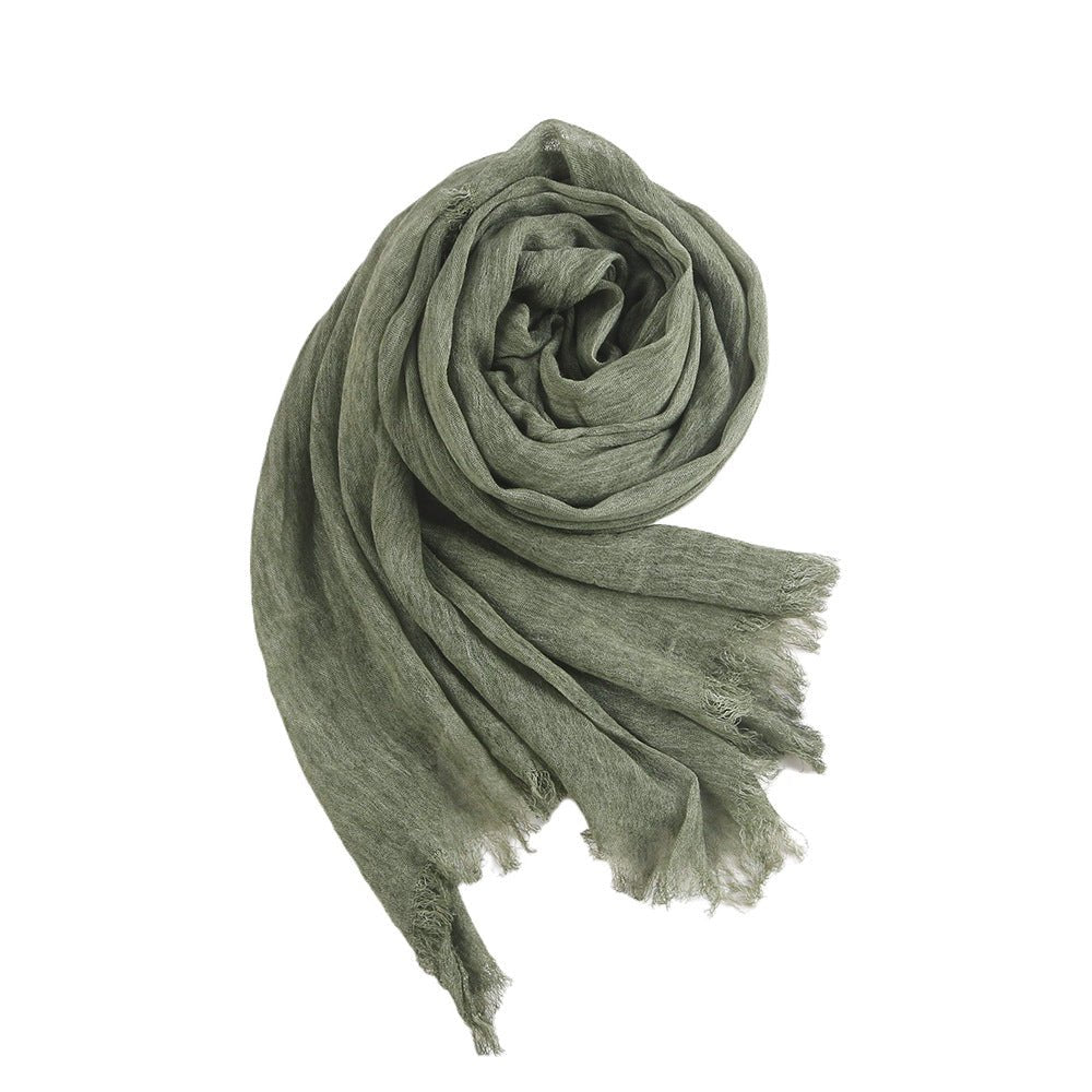 Textured Rayon Crinkle Hijab in Solid Hues Breathable Women's Wrap Hijab (MH145)