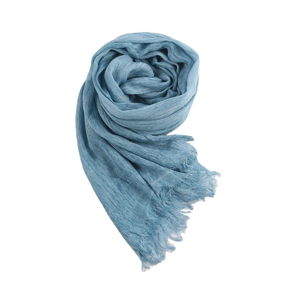 Textured Rayon Crinkle Hijab in Solid Hues Breathable Women's Wrap Hijab (MH145)