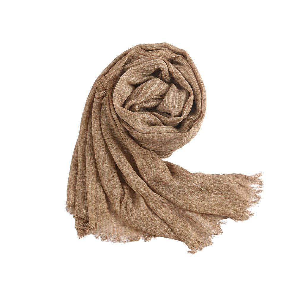 Textured Rayon Crinkle Hijab in Solid Hues Breathable Women's Wrap Hijab (MH145)