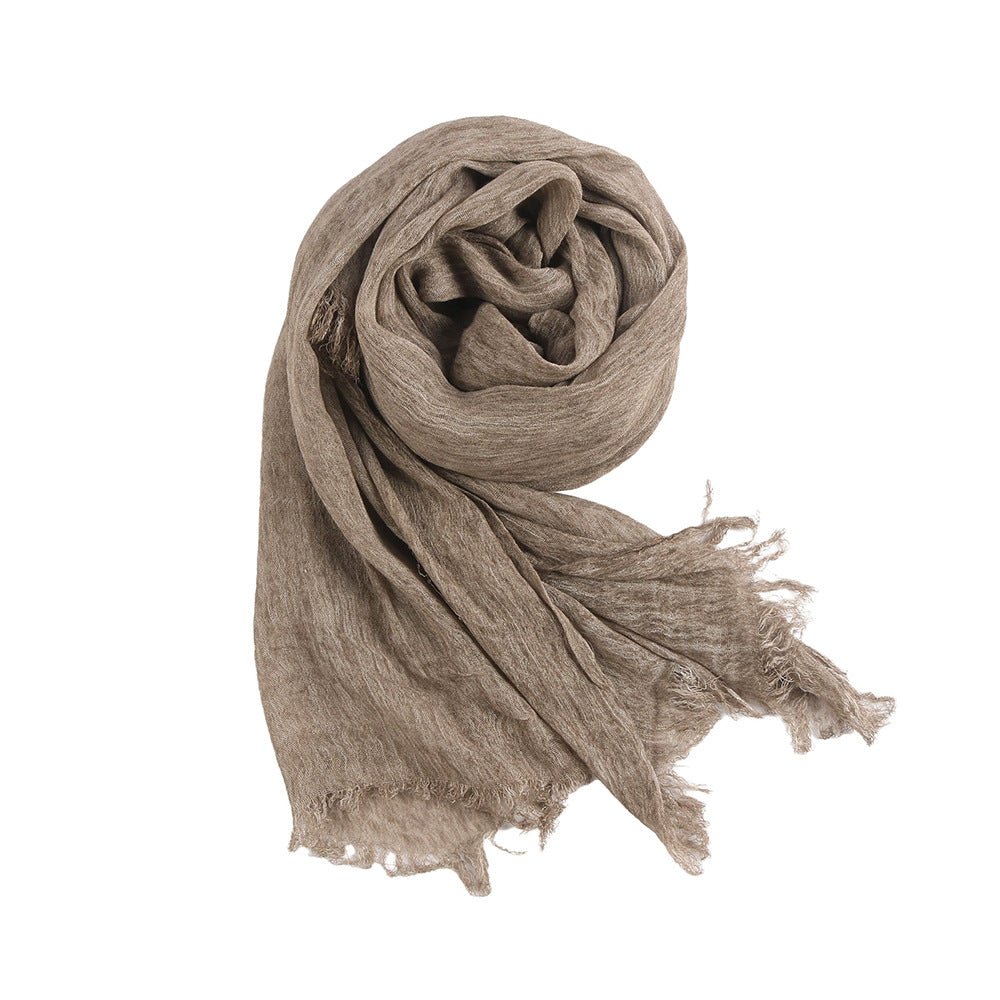 Textured Rayon Crinkle Hijab in Solid Hues Breathable Women's Wrap Hijab (MH145)