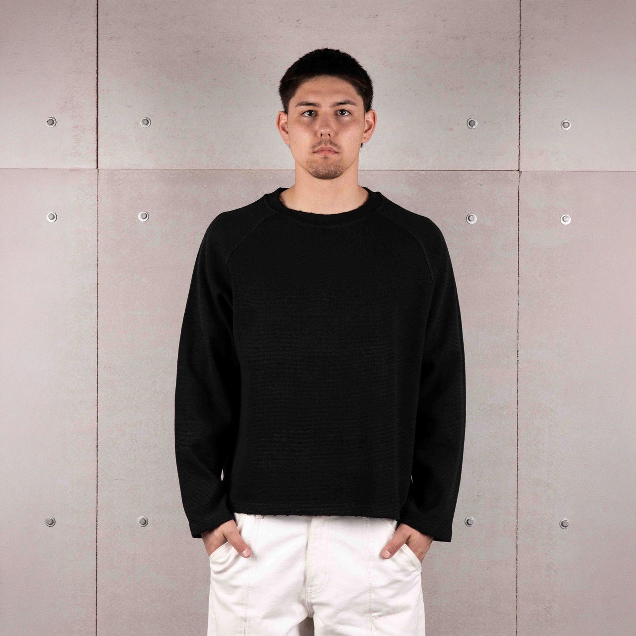 Commons Thermal Long Sleeve Tee Black